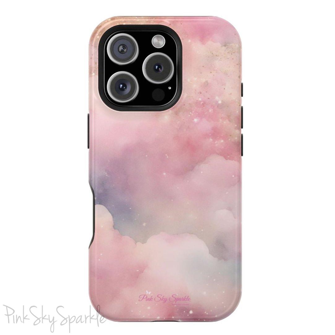 Pink Sky Magic iPhone 16 Pro Case - Pink Sky Sparkle