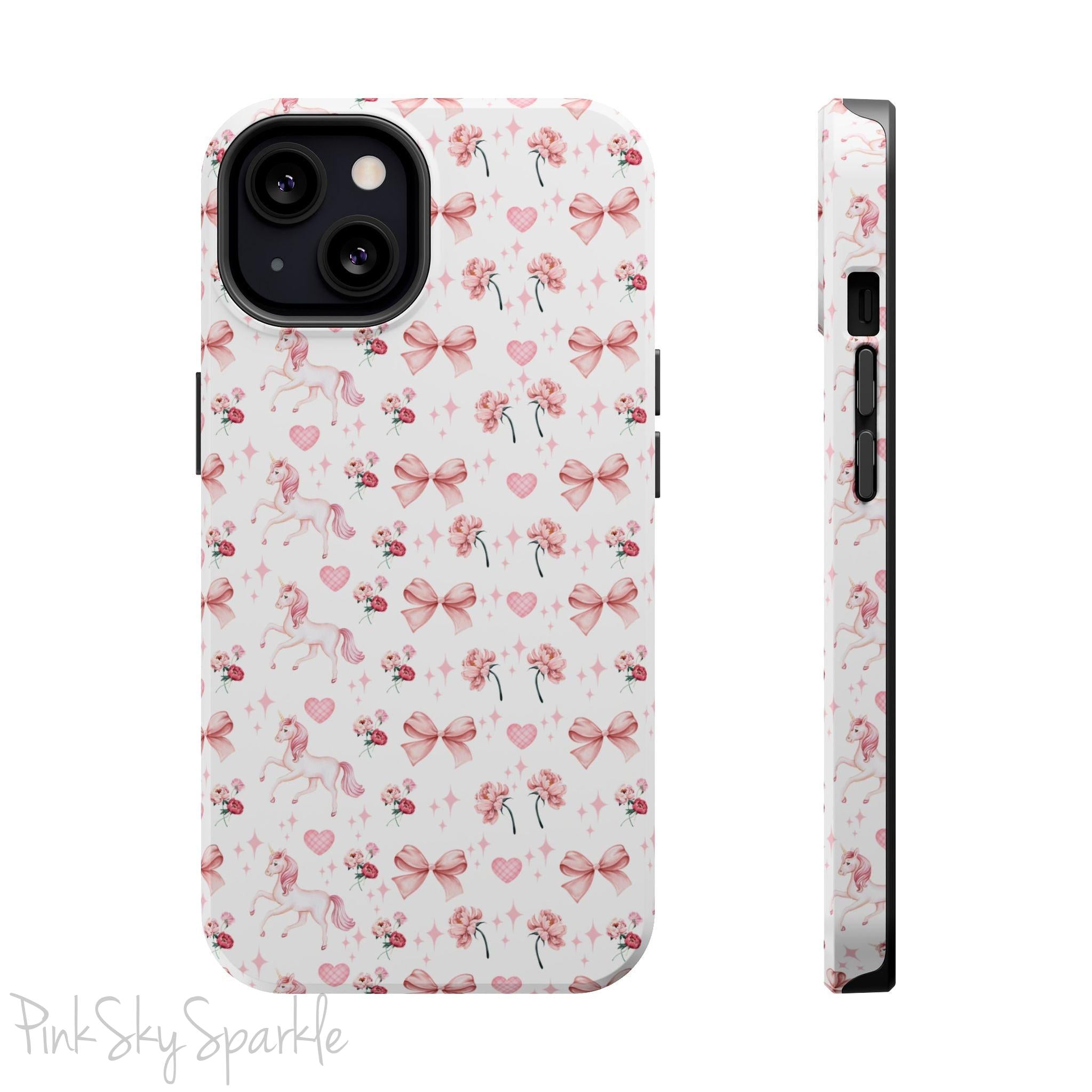 Pink Unicorn Coquette Magnetic iPhone Case