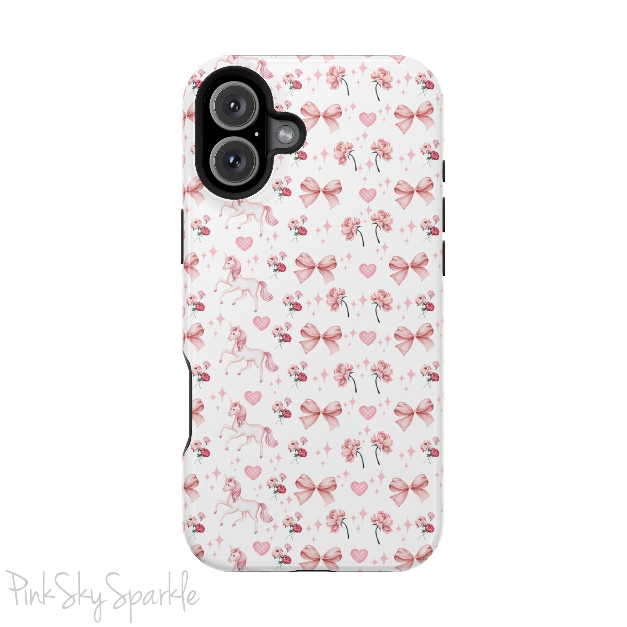 Pink Unicorn Coquette Magnetic iPhone Case