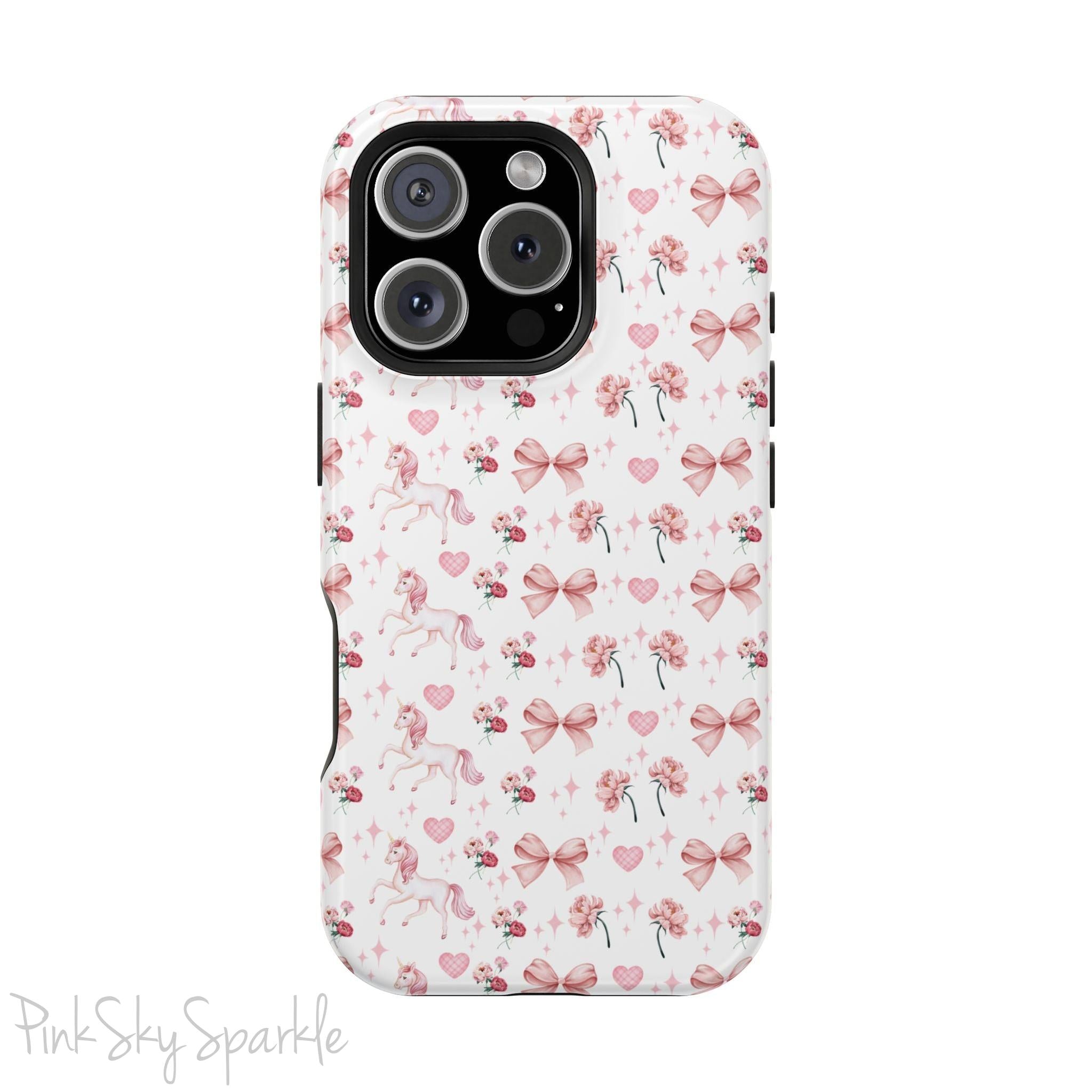 Pink Unicorn Coquette Magnetic iPhone Case