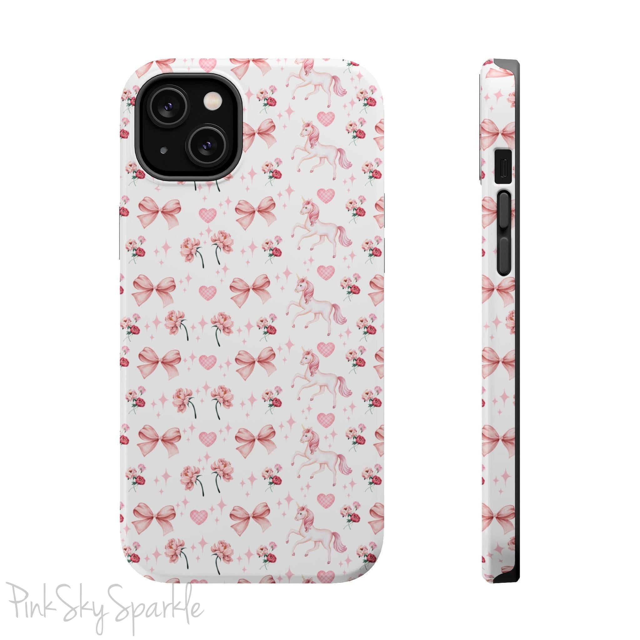 Pink Unicorn Coquette Magnetic iPhone Case