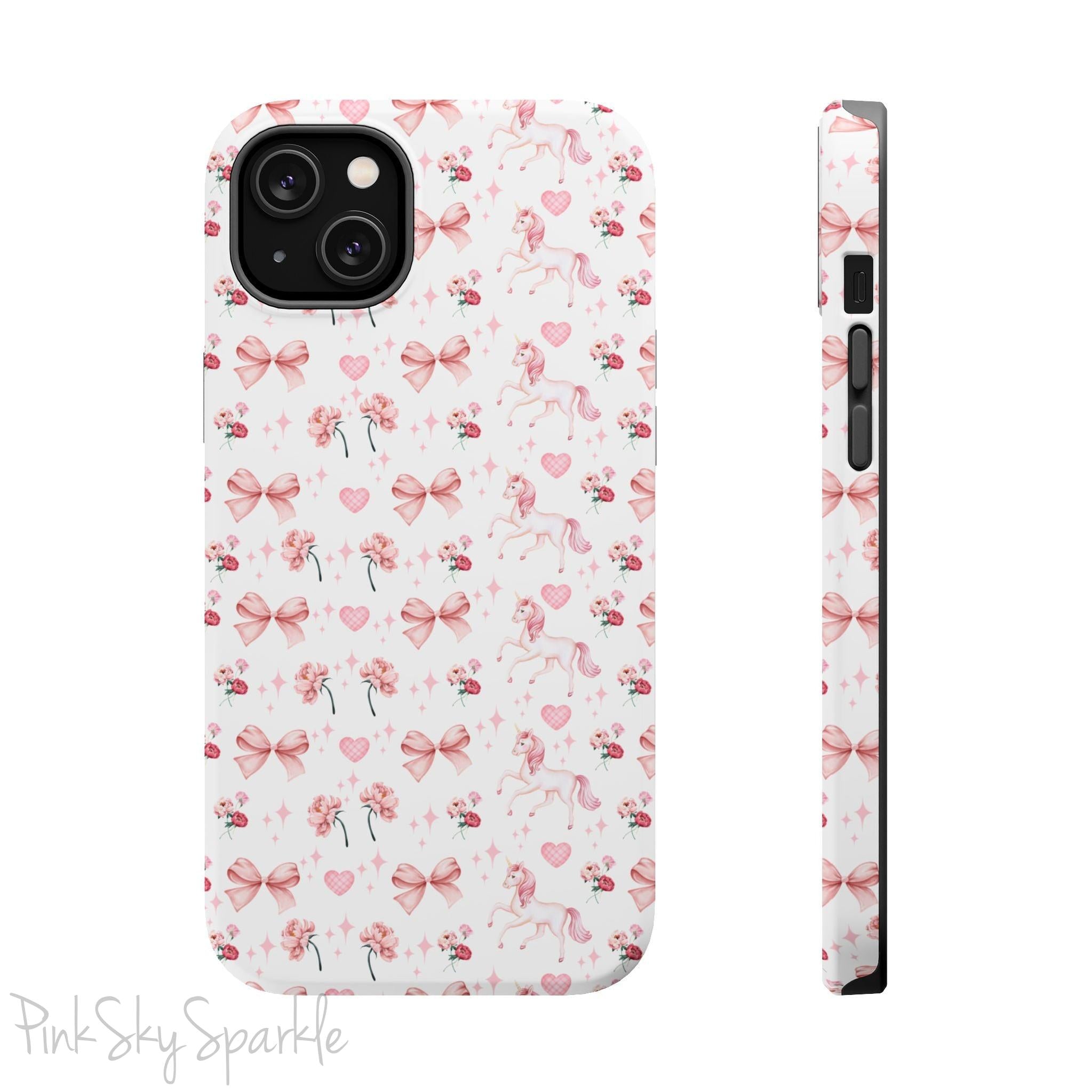 Pink Unicorn Coquette Magnetic iPhone Case
