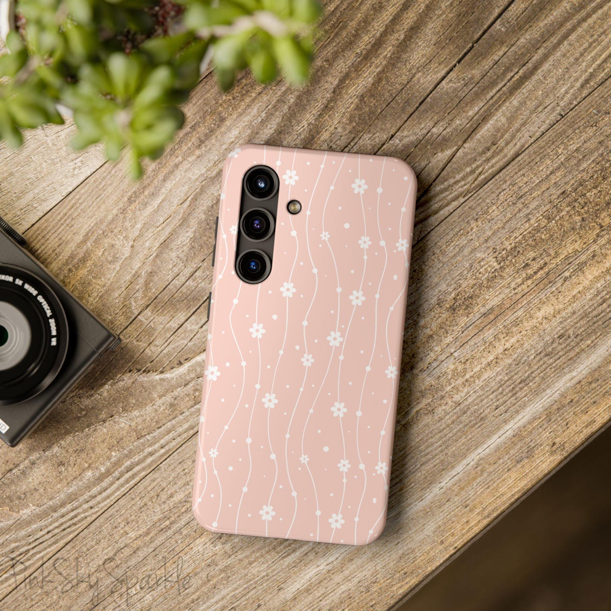 Pink Wavy Daisy Samsung Galaxy Phone Case