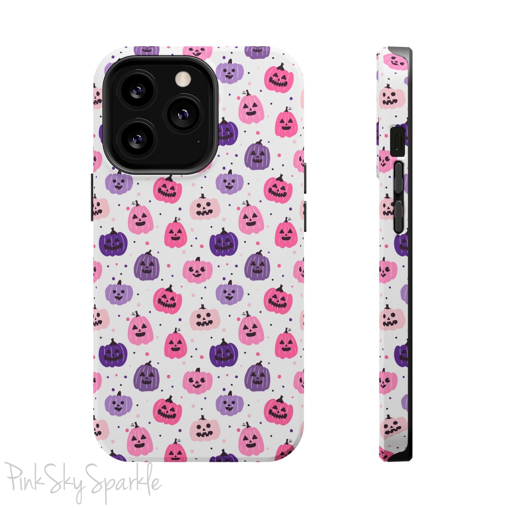Pink and Purple Pumpkin Patch Magnetic iPhone Case