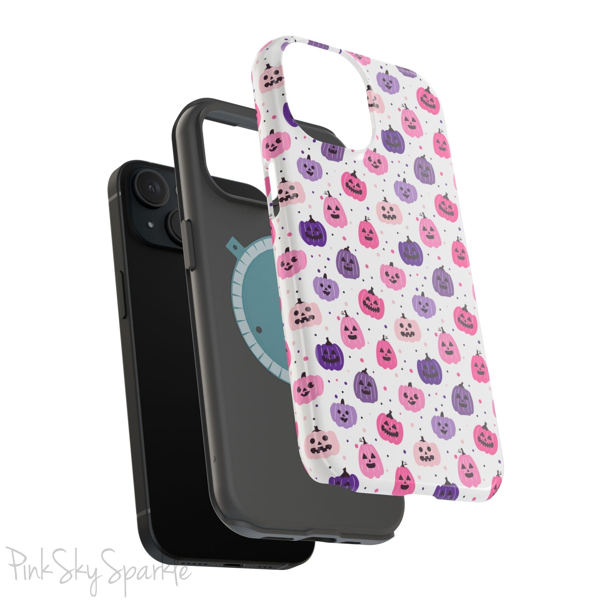 Pink and Purple Pumpkin Patch Magnetic iPhone Case