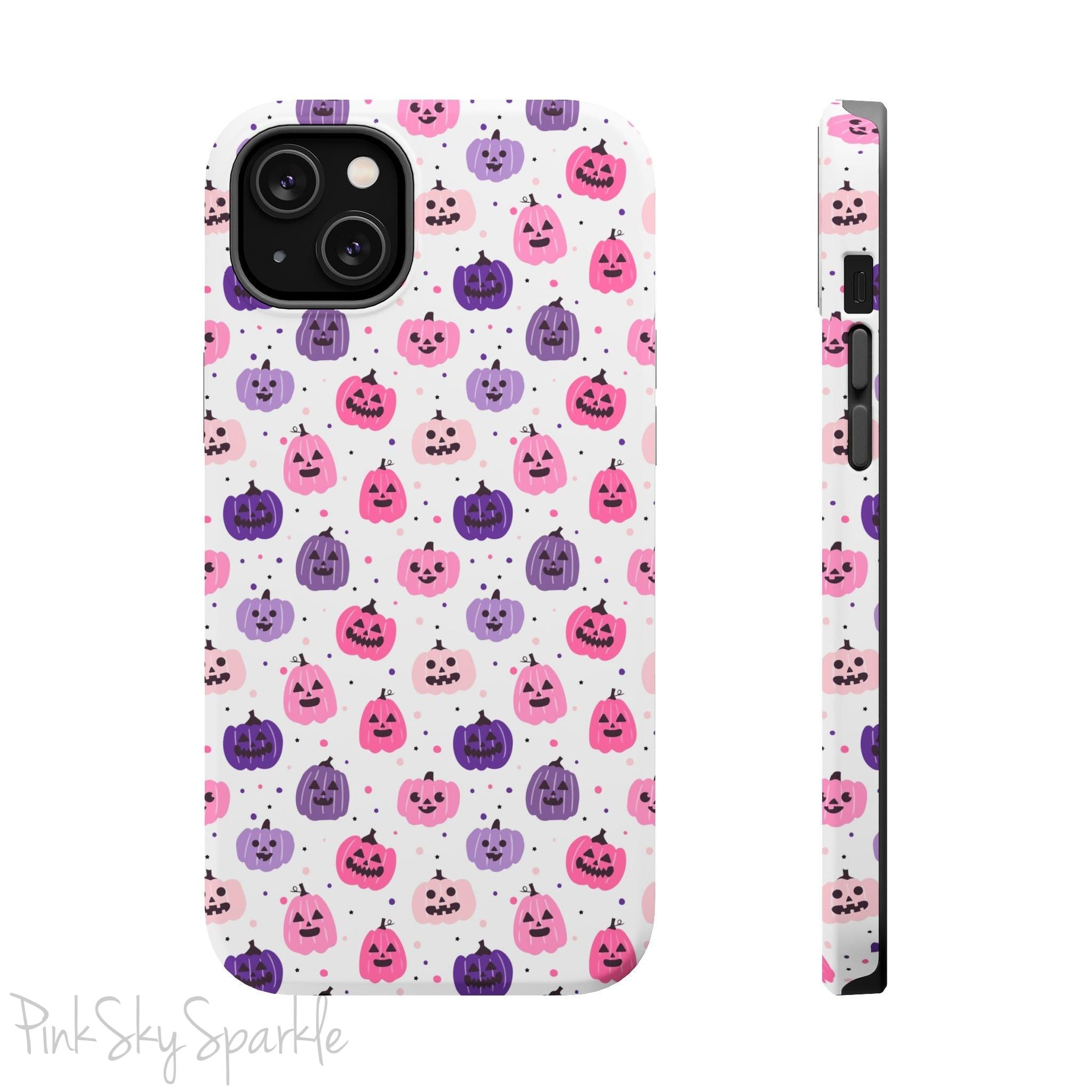 Pink and Purple Pumpkin Patch Magnetic iPhone Case