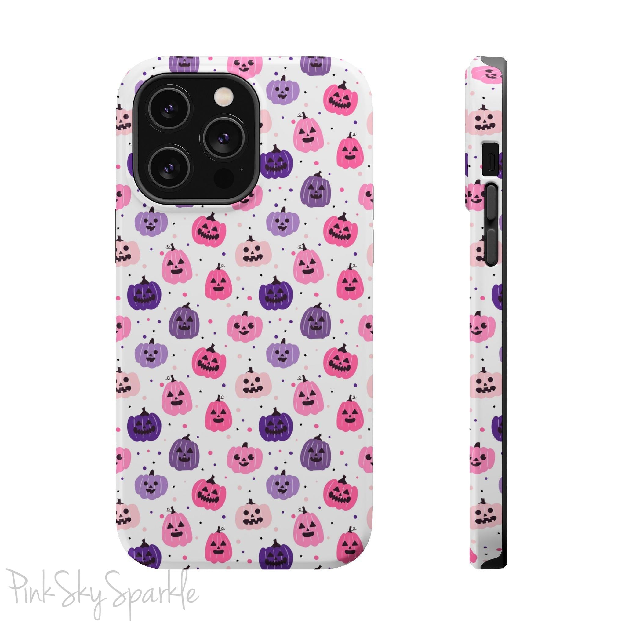 Pink and Purple Pumpkin Patch Magnetic iPhone Case