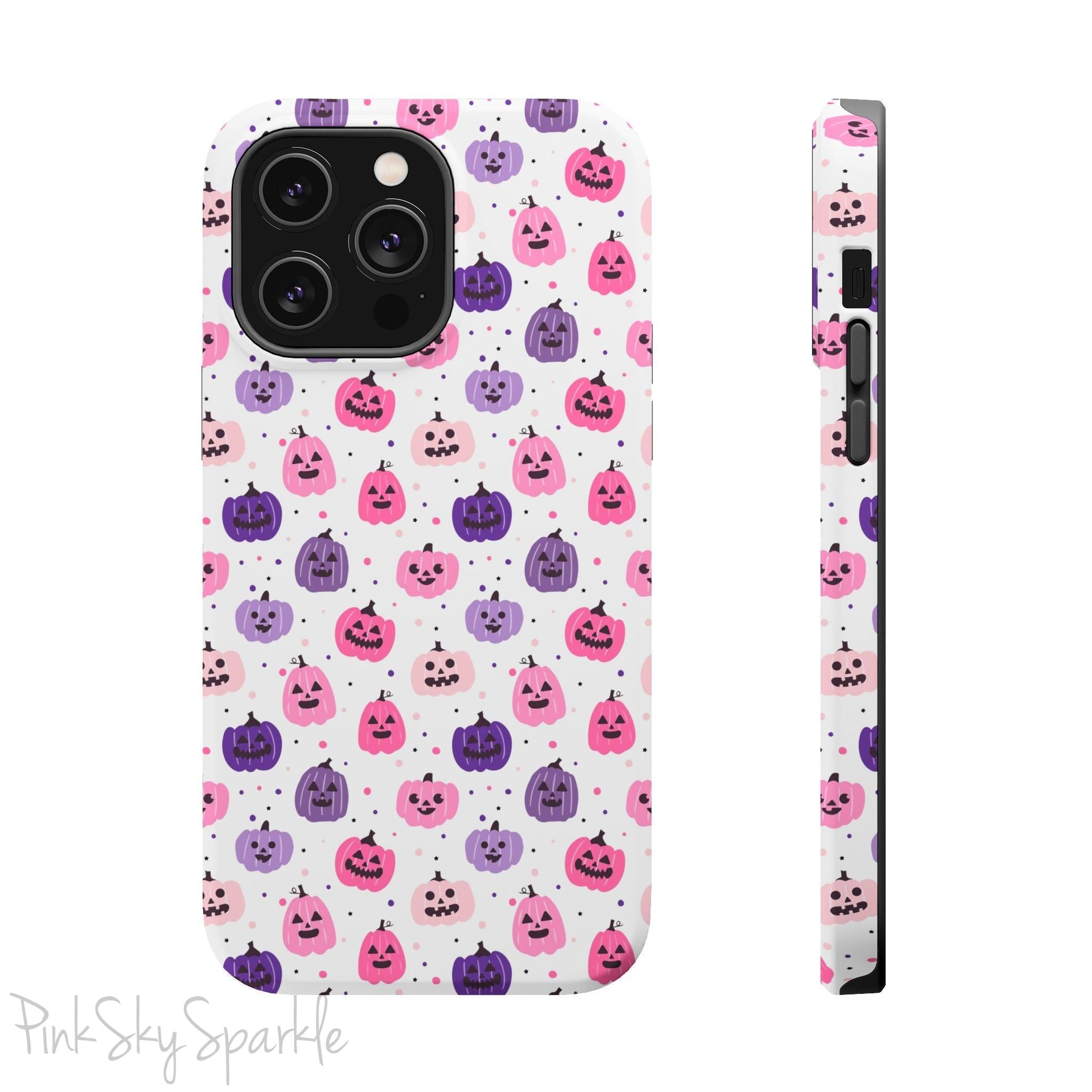 Pink and Purple Pumpkin Patch Magnetic iPhone Case