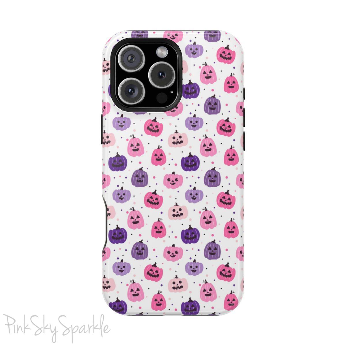 Pink and Purple Pumpkin Patch Magnetic iPhone Case