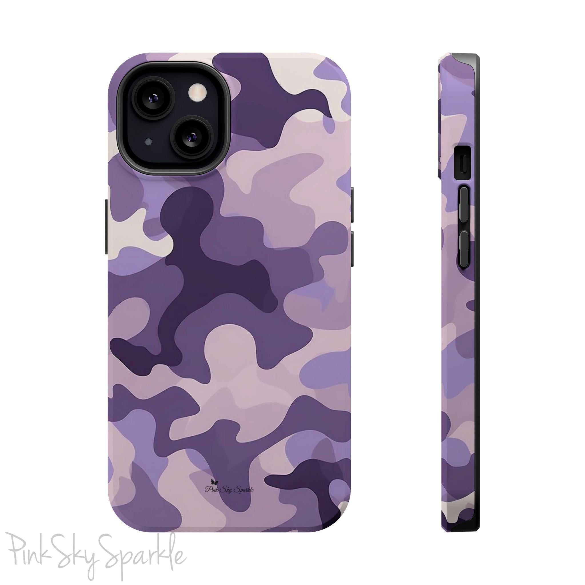 Purple Camo Magnetic iPhone Case