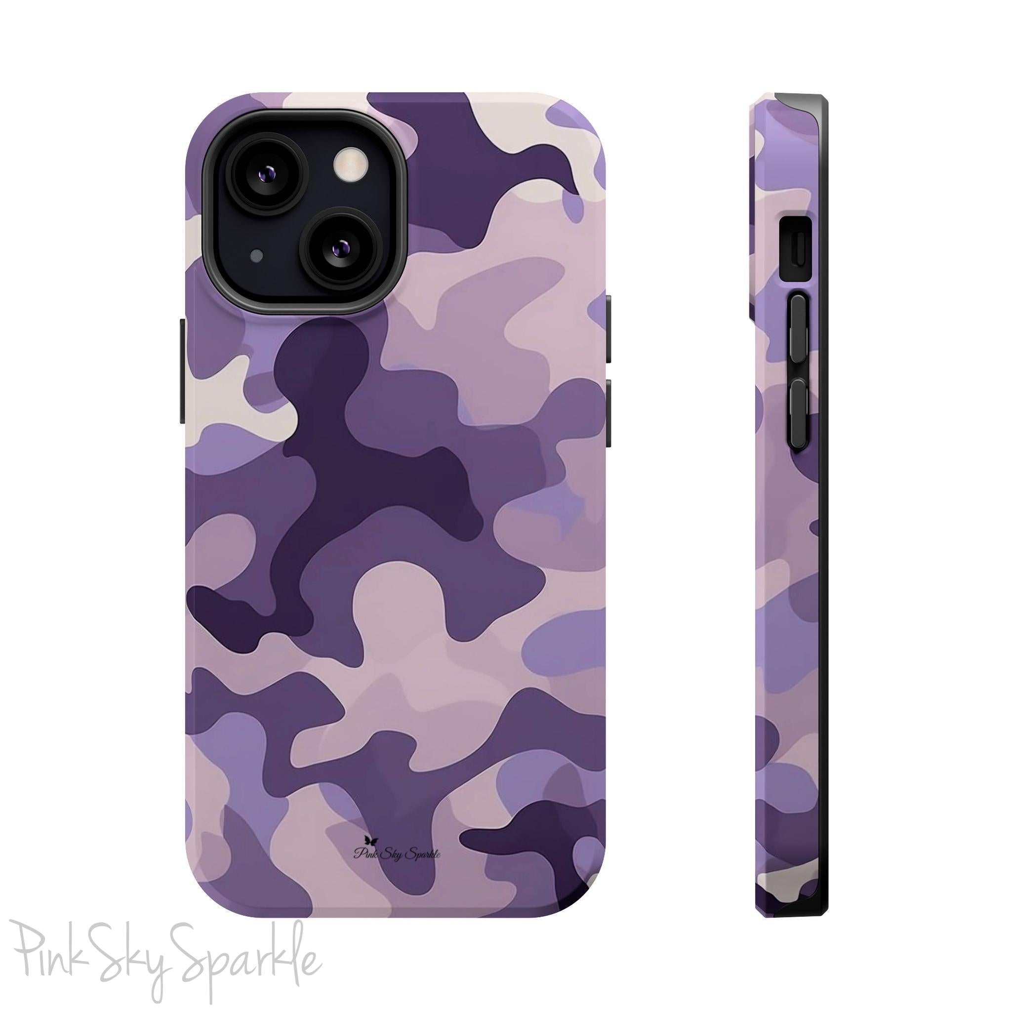 Purple Camo Magnetic iPhone Case