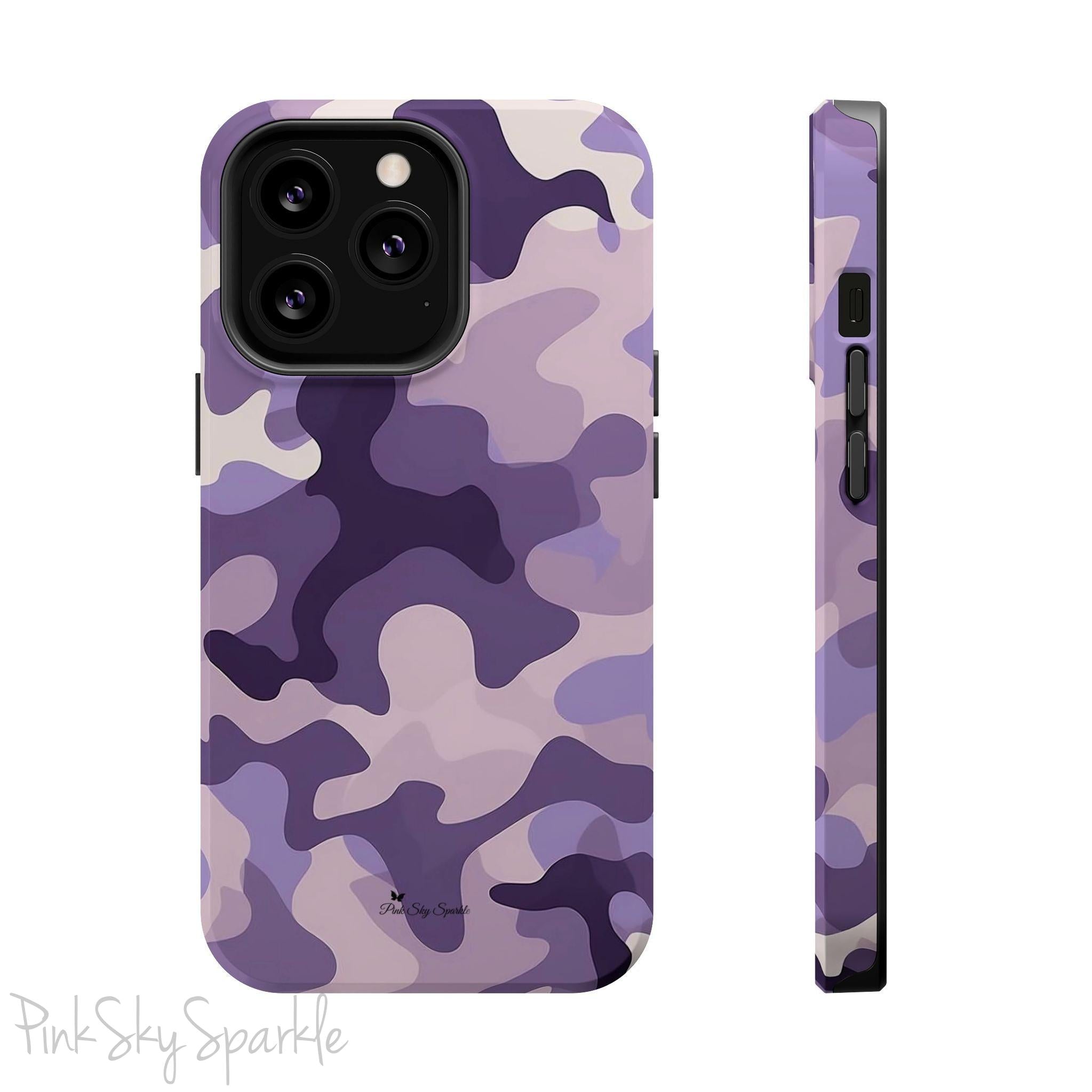 Purple Camo Magnetic iPhone Case