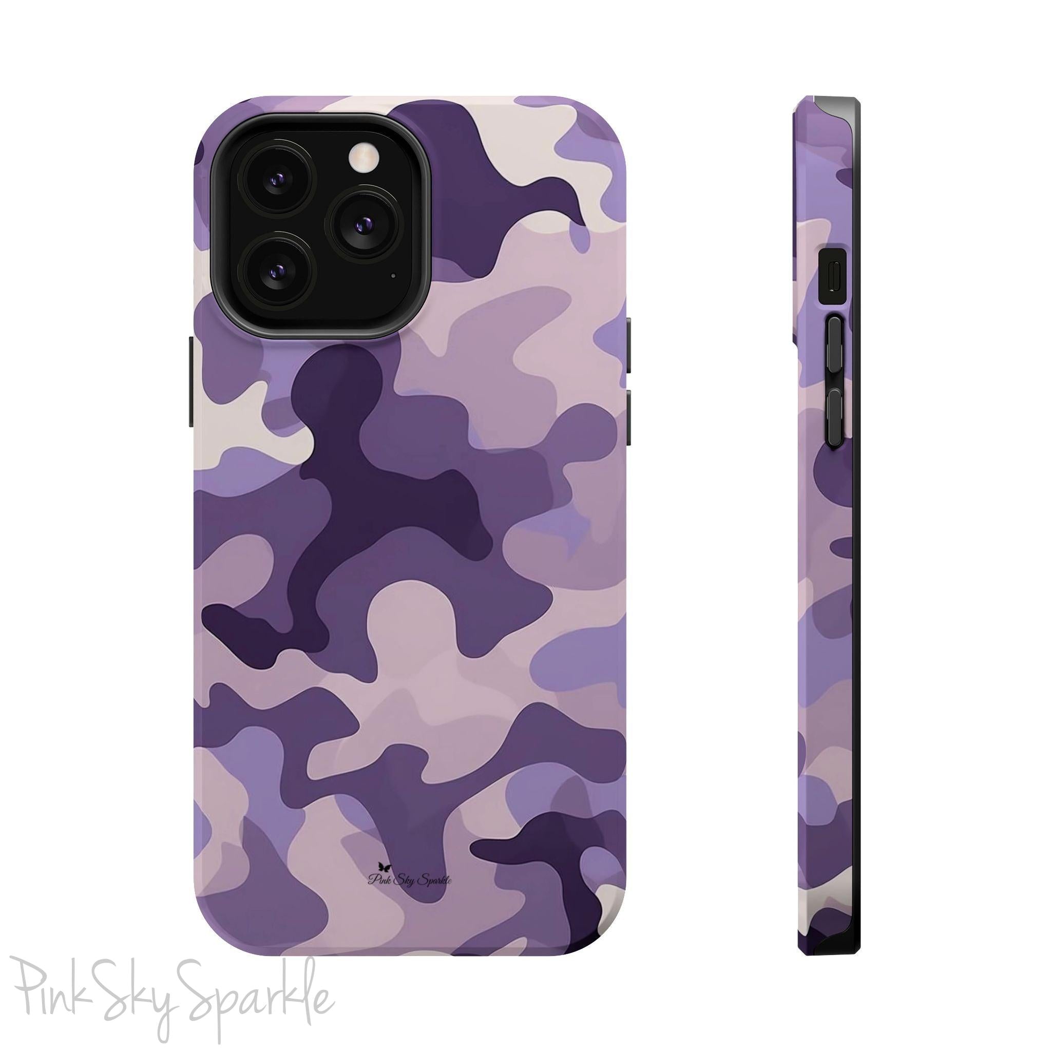 Purple Camo Magnetic iPhone Case