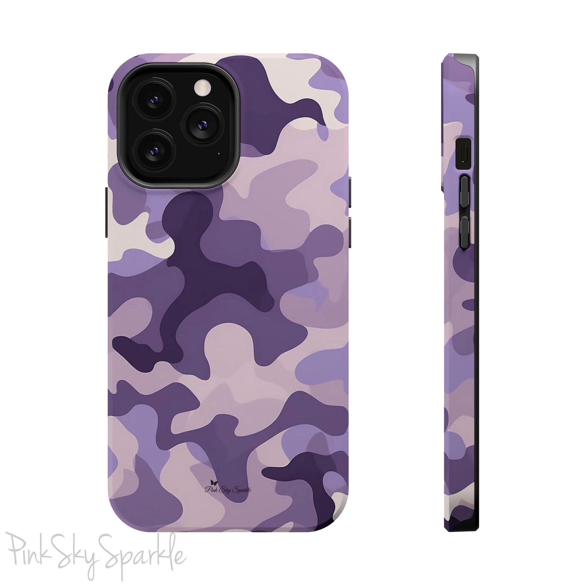 Purple Camo Magnetic iPhone Case