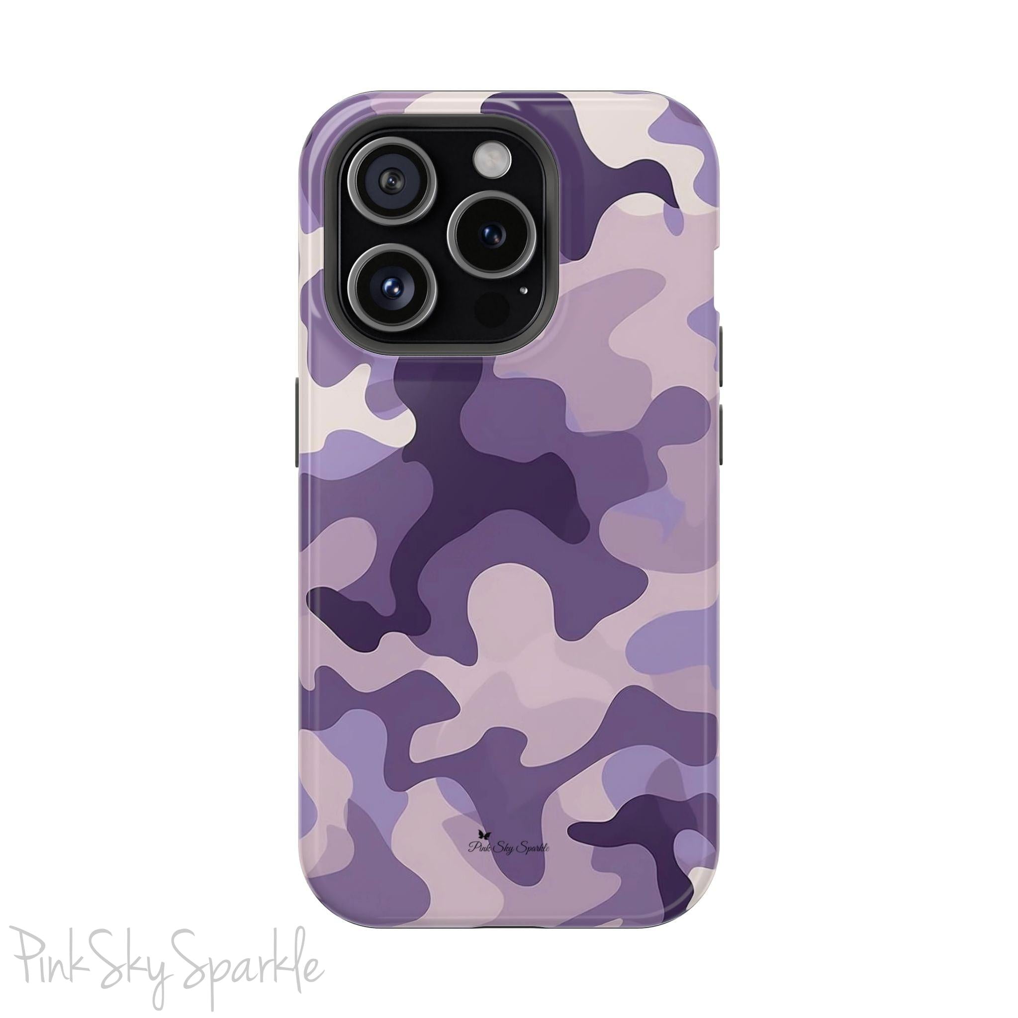 Purple Camo Magnetic iPhone Case
