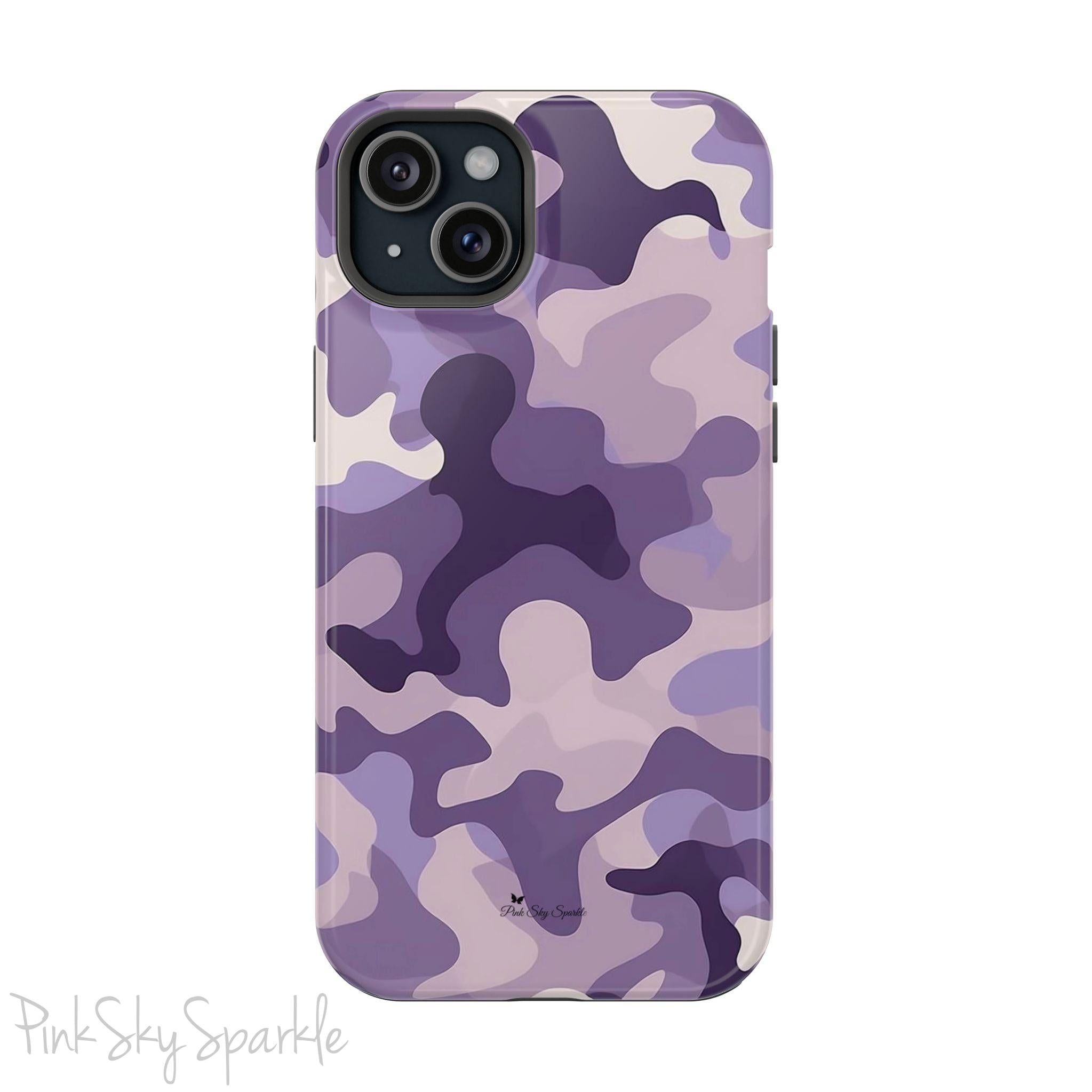 Purple Camo Magnetic iPhone Case