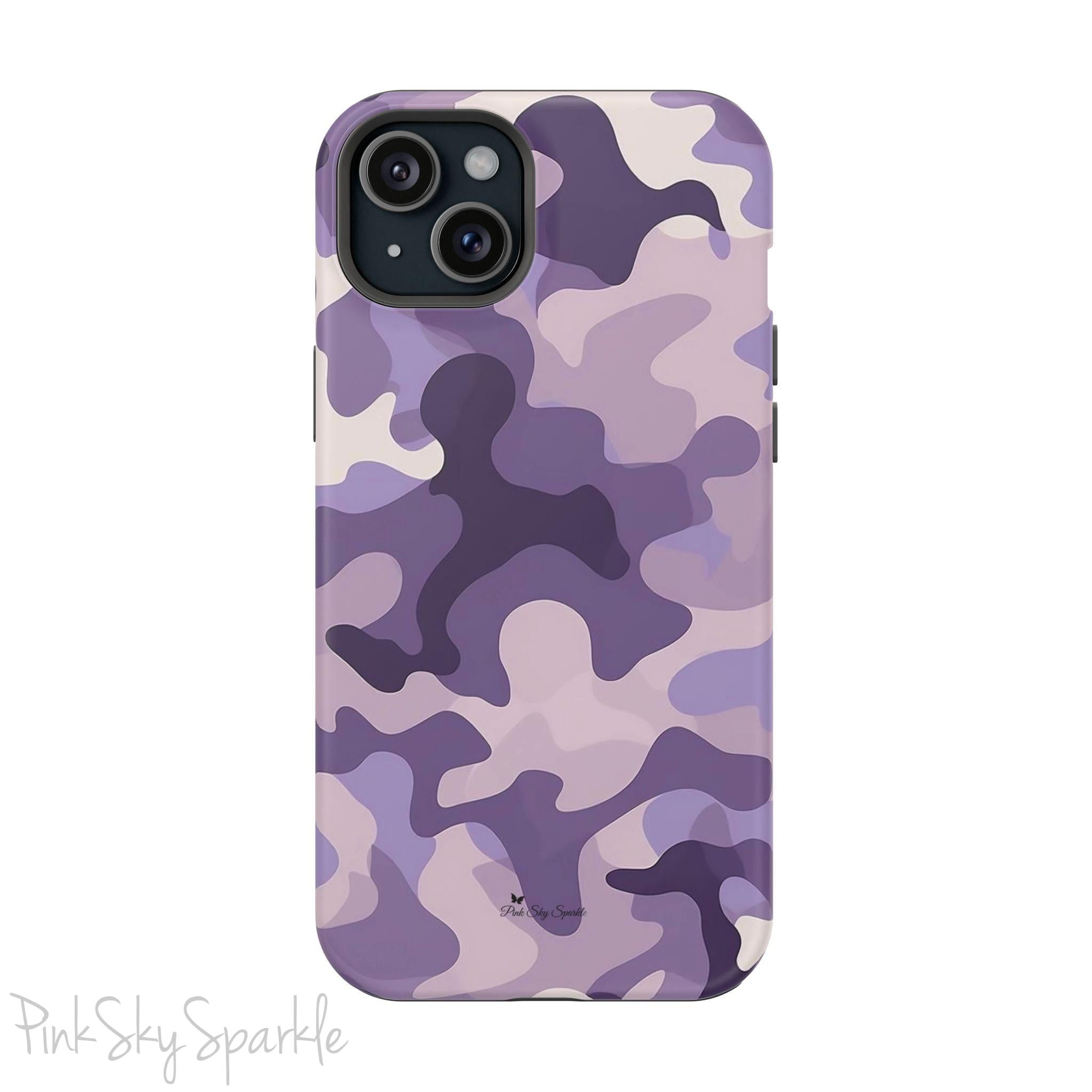 Purple Camo Magnetic iPhone Case
