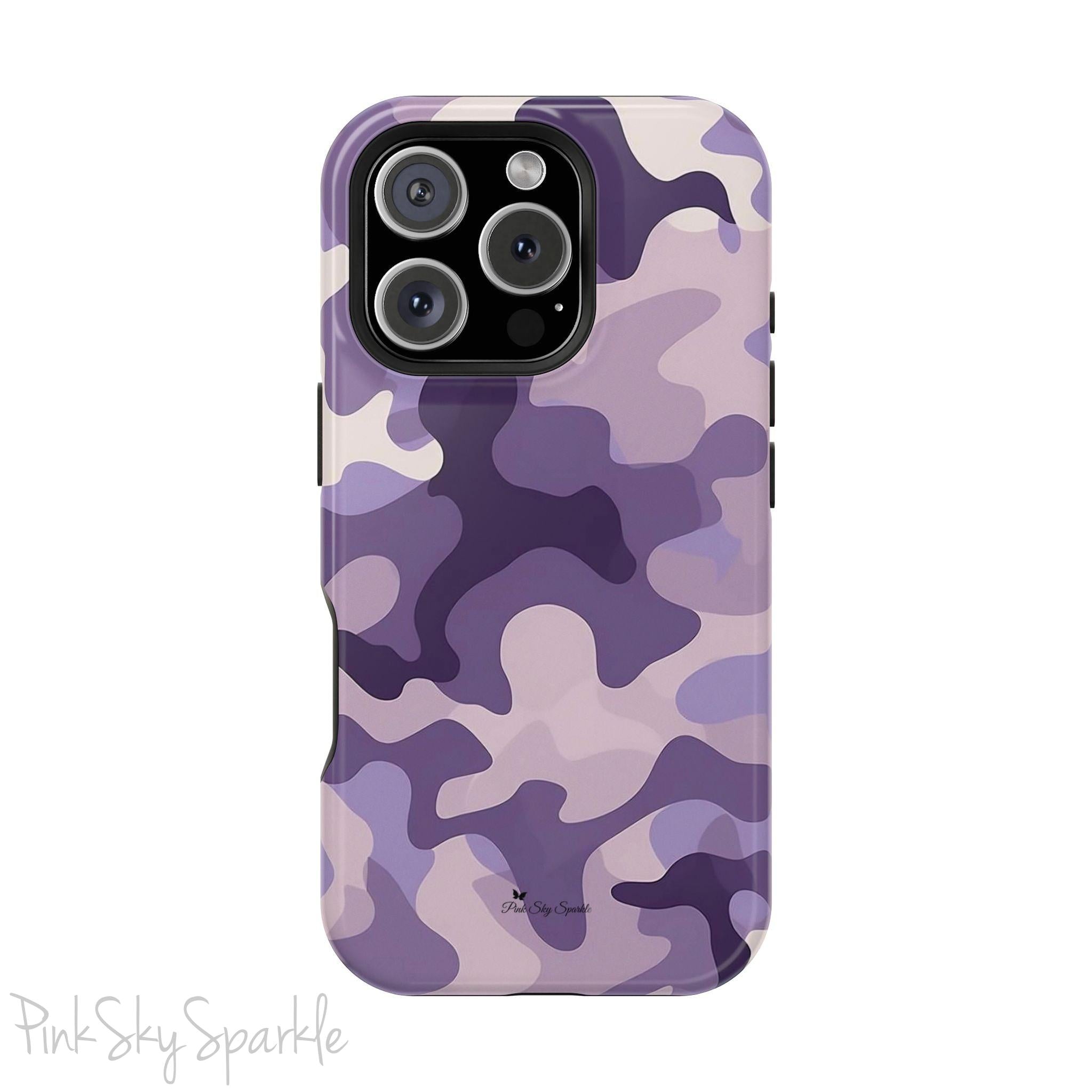 Purple Camo Magnetic iPhone Case