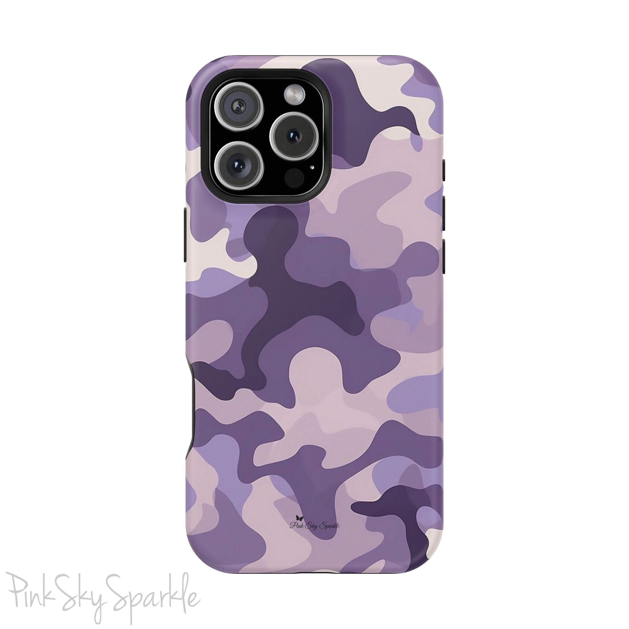 Purple Camo Magnetic iPhone Case
