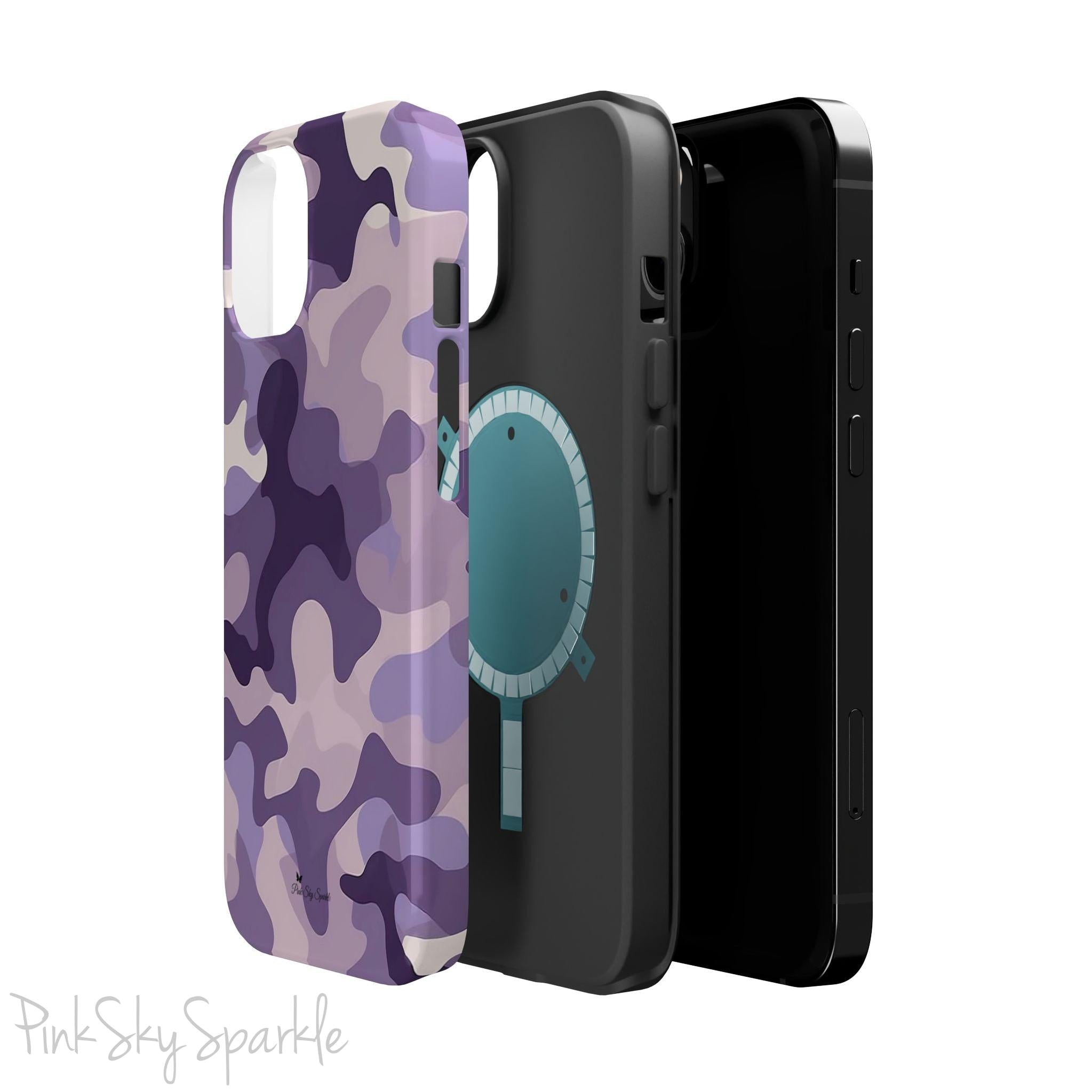 Purple Camo Magnetic iPhone Case