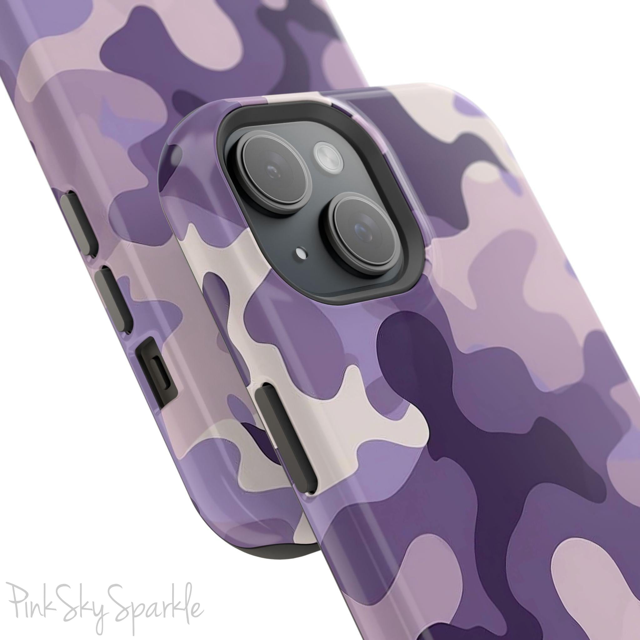 Purple Camo Magnetic iPhone Case