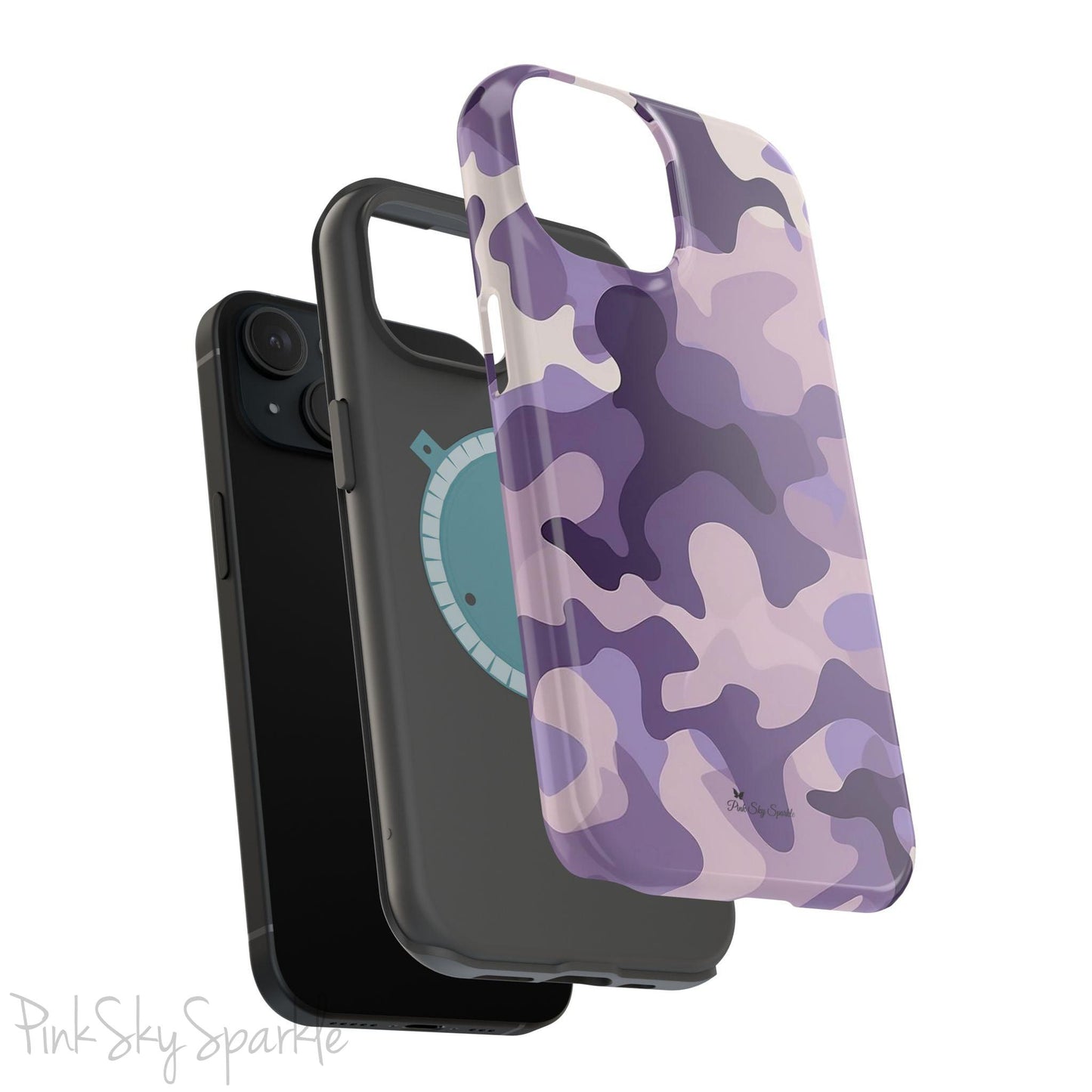 Purple Camo Magnetic iPhone Case