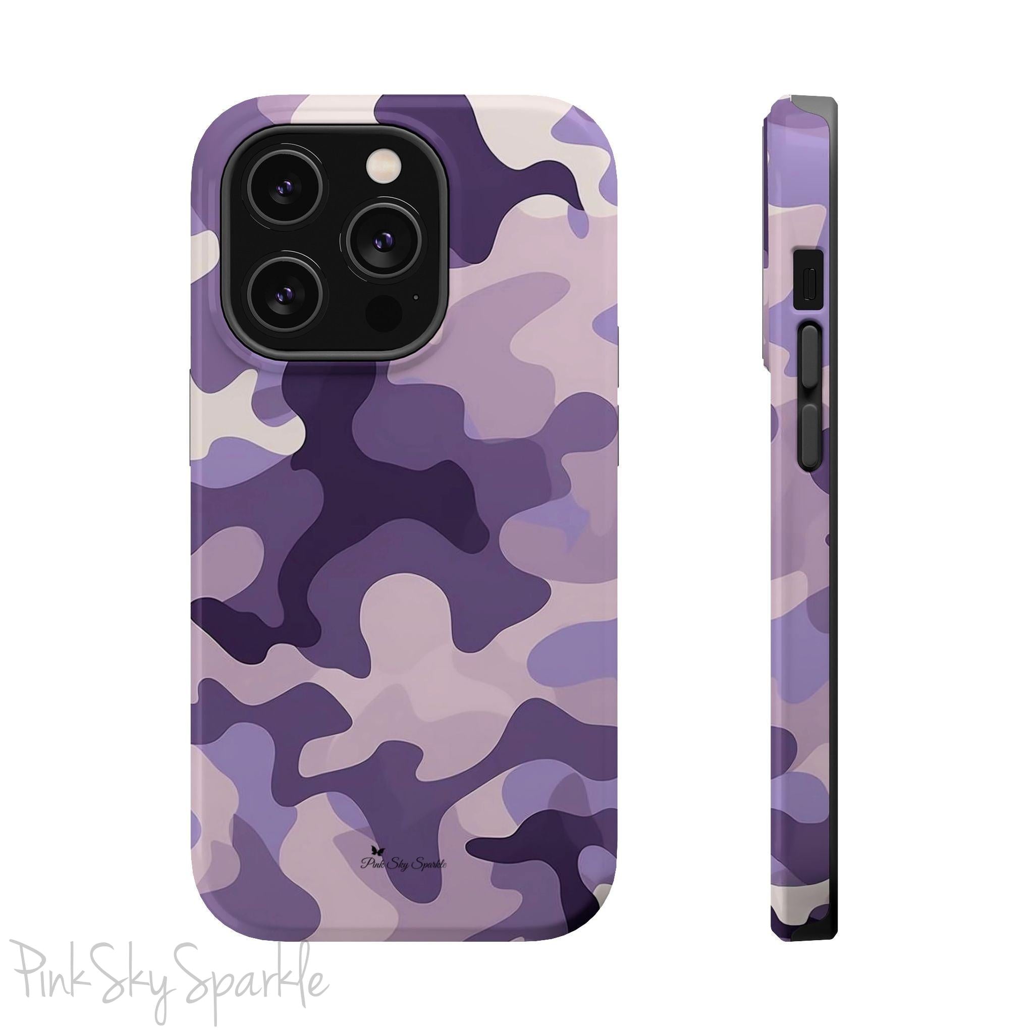 Purple Camo Magnetic iPhone Case