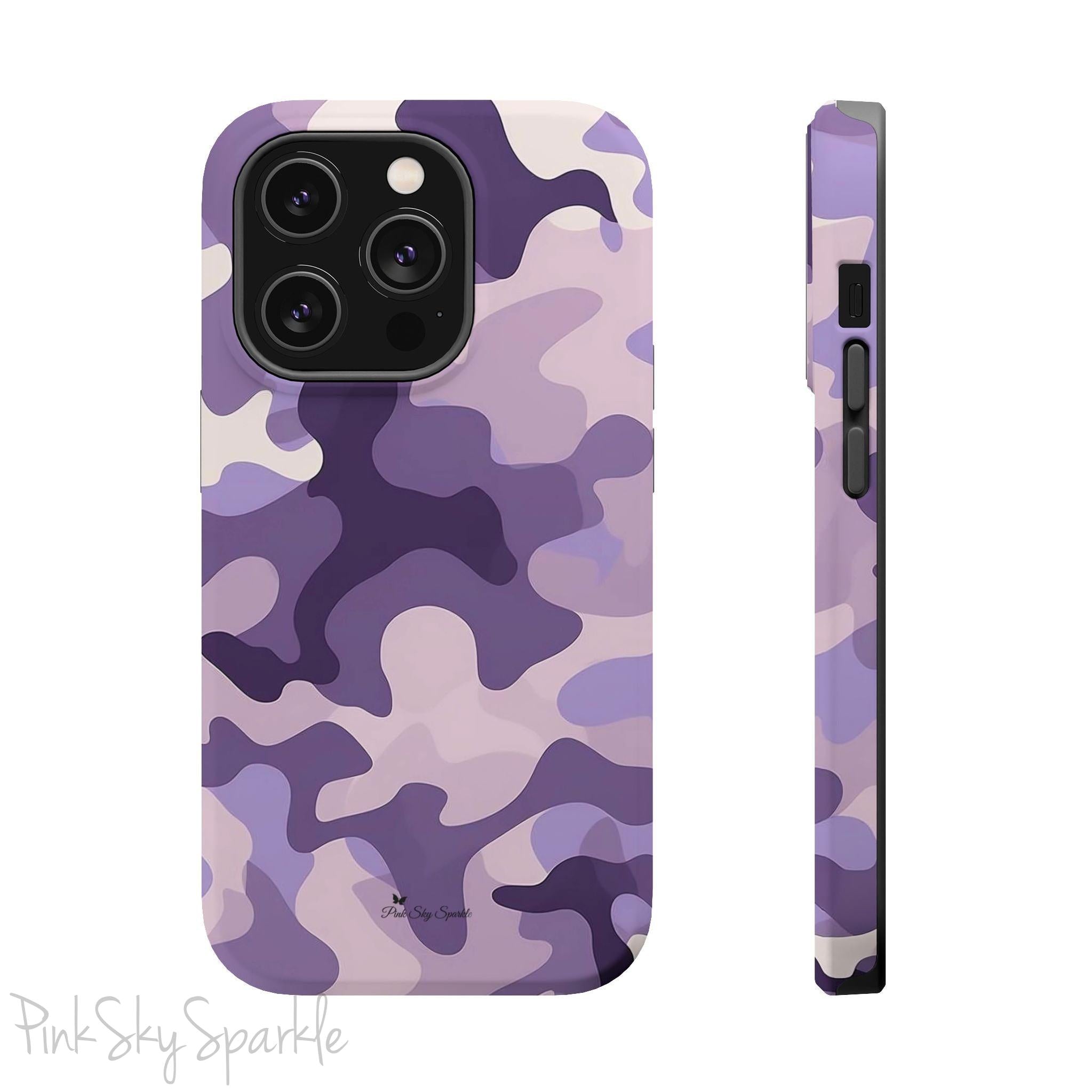Purple Camo Magnetic iPhone Case