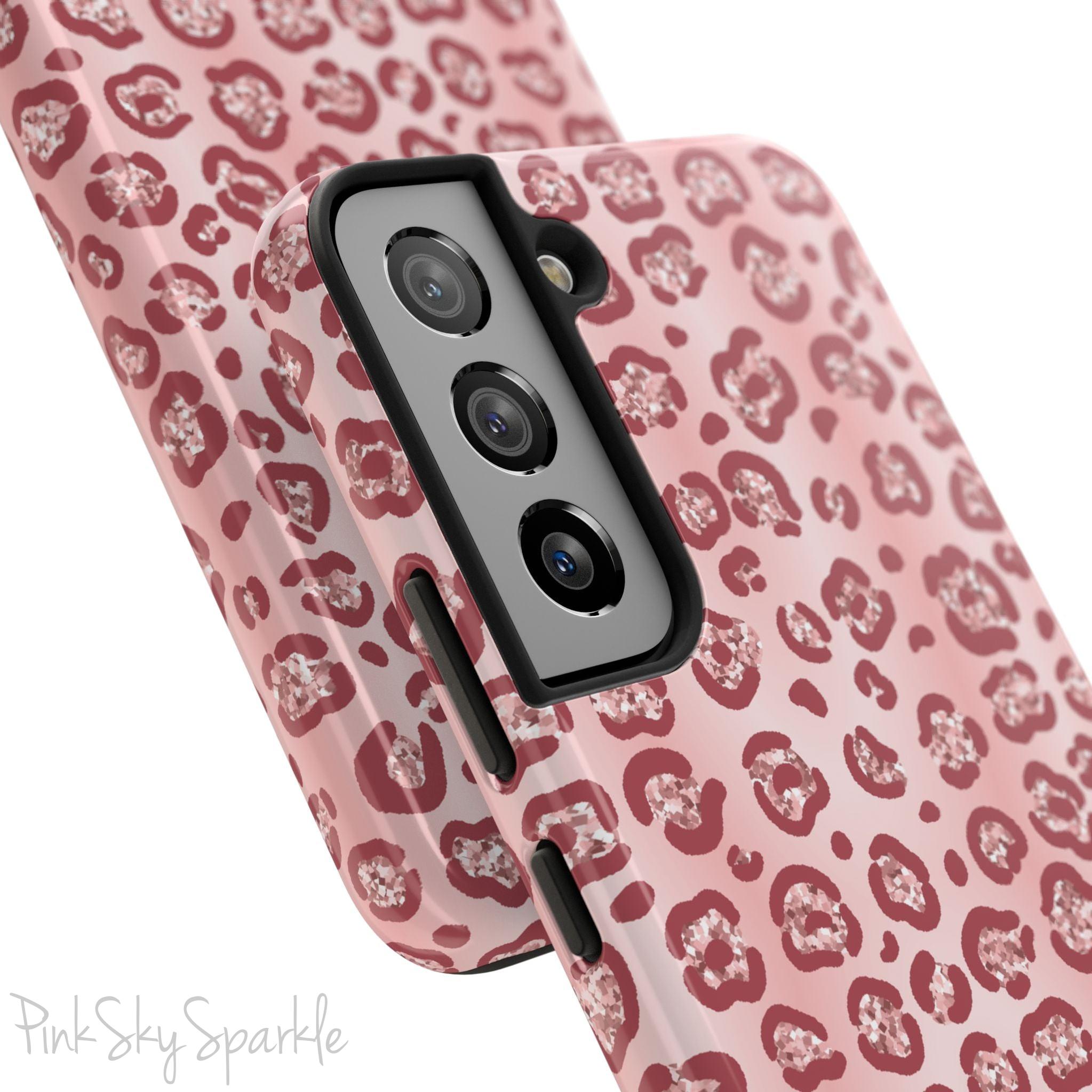 Rose Gold Leopard Print Samsung Galaxy Phone Case