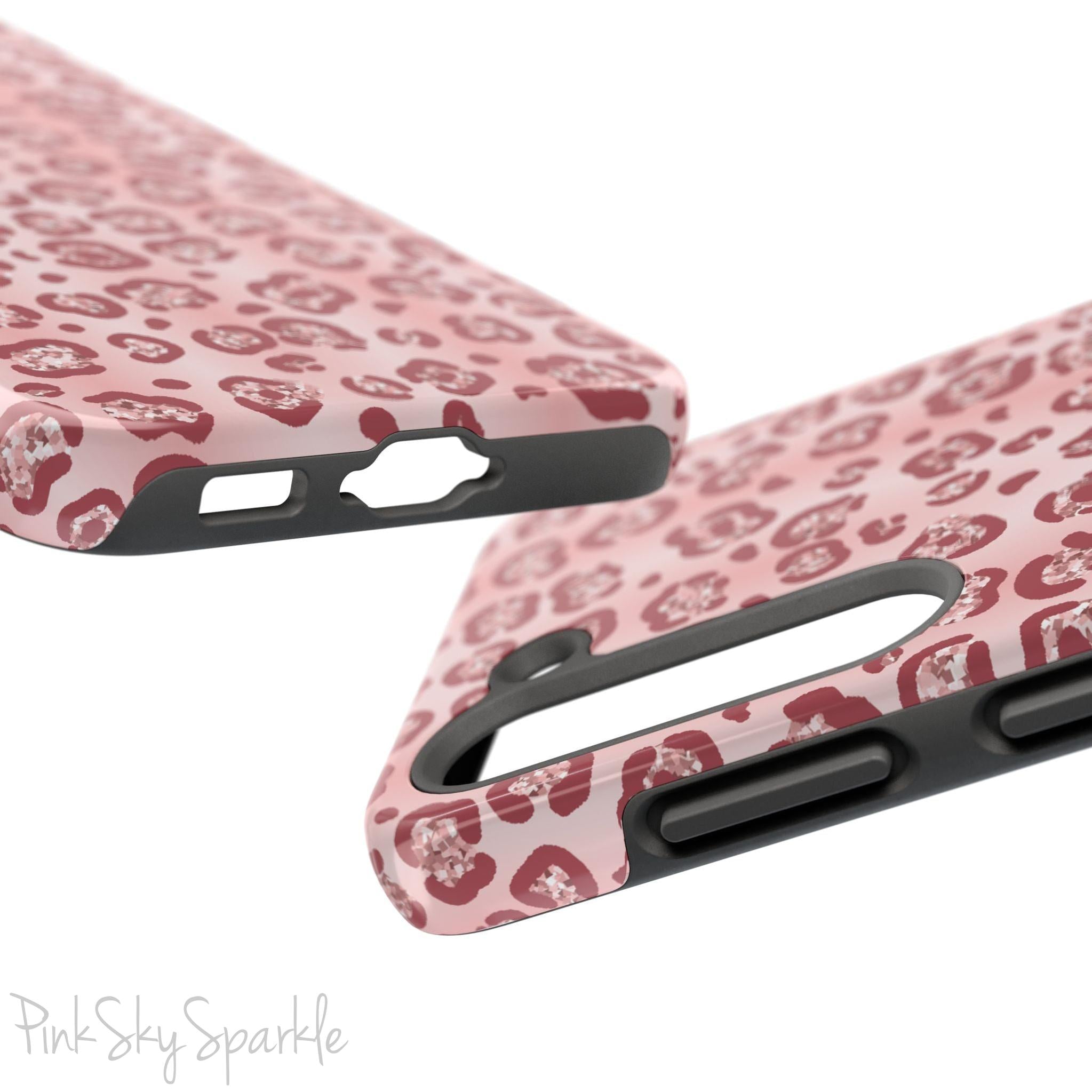Rose Gold Leopard Print Samsung Galaxy Phone Case