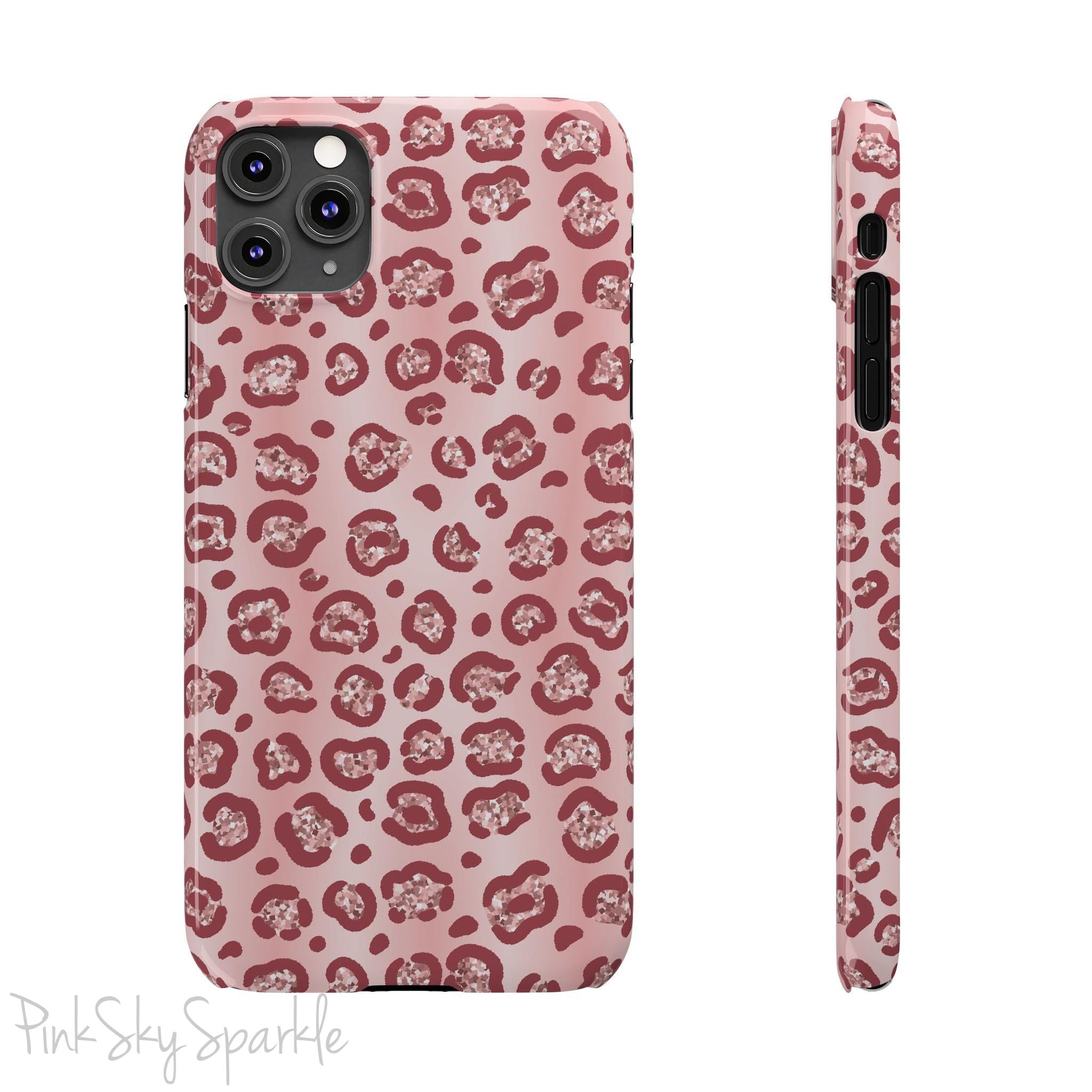Rose Gold Leopard Slim iPhone Case