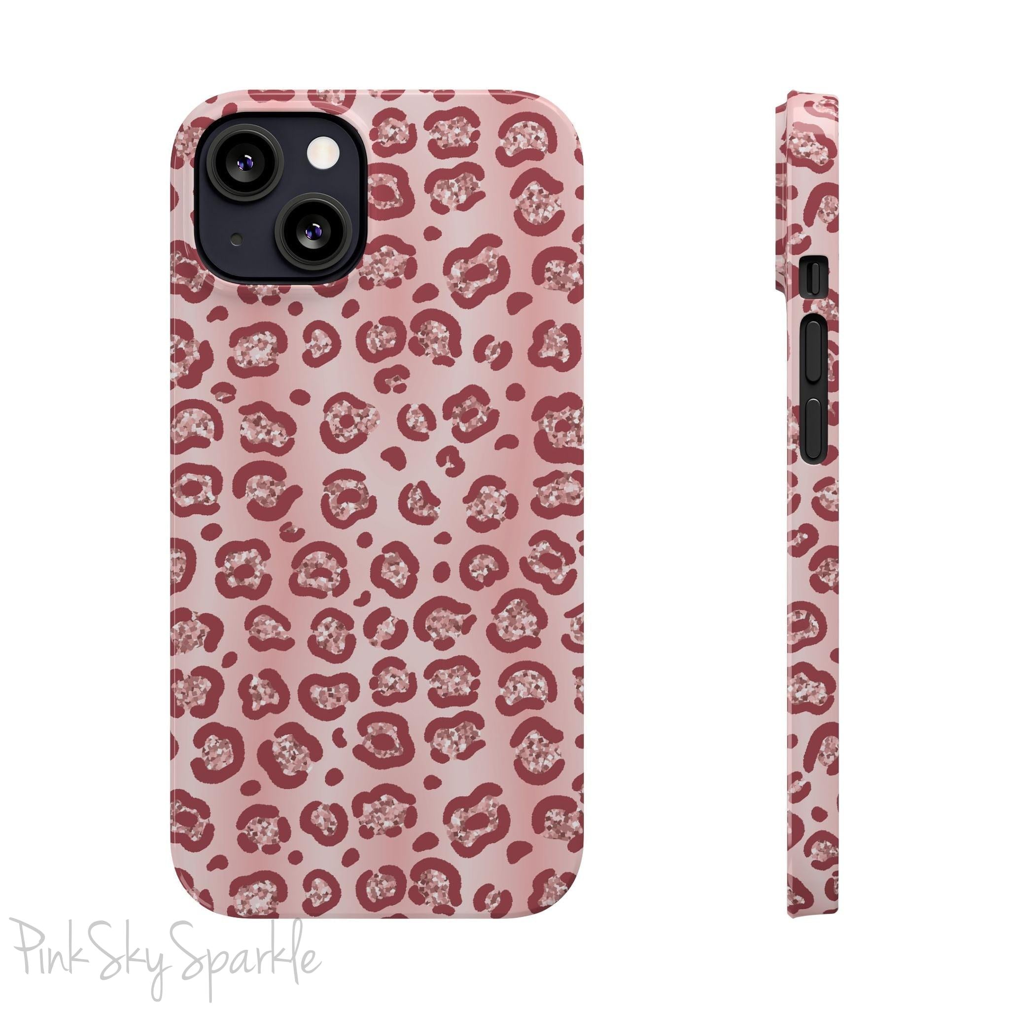 Rose Gold Leopard Slim iPhone Case