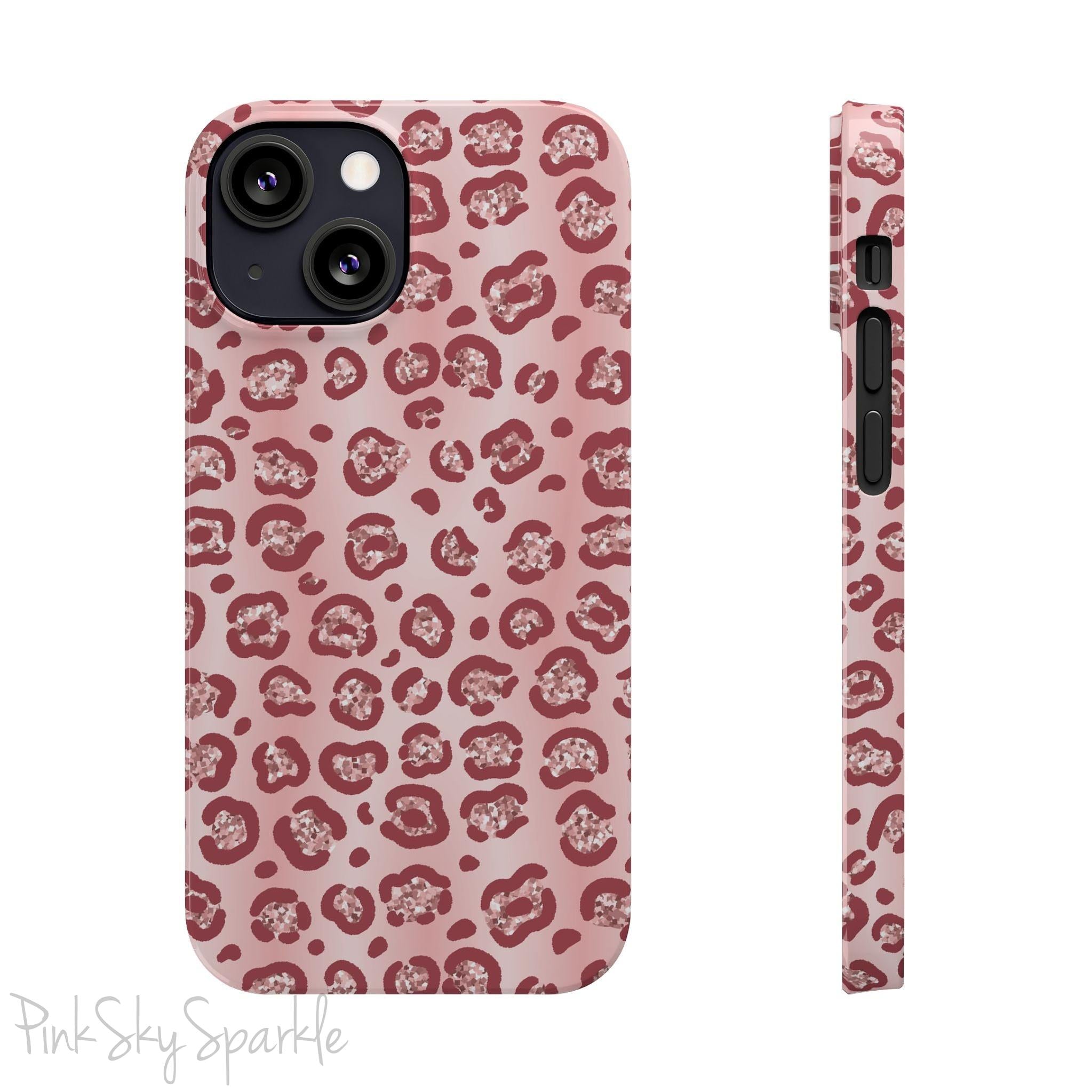 Rose Gold Leopard Slim iPhone Case