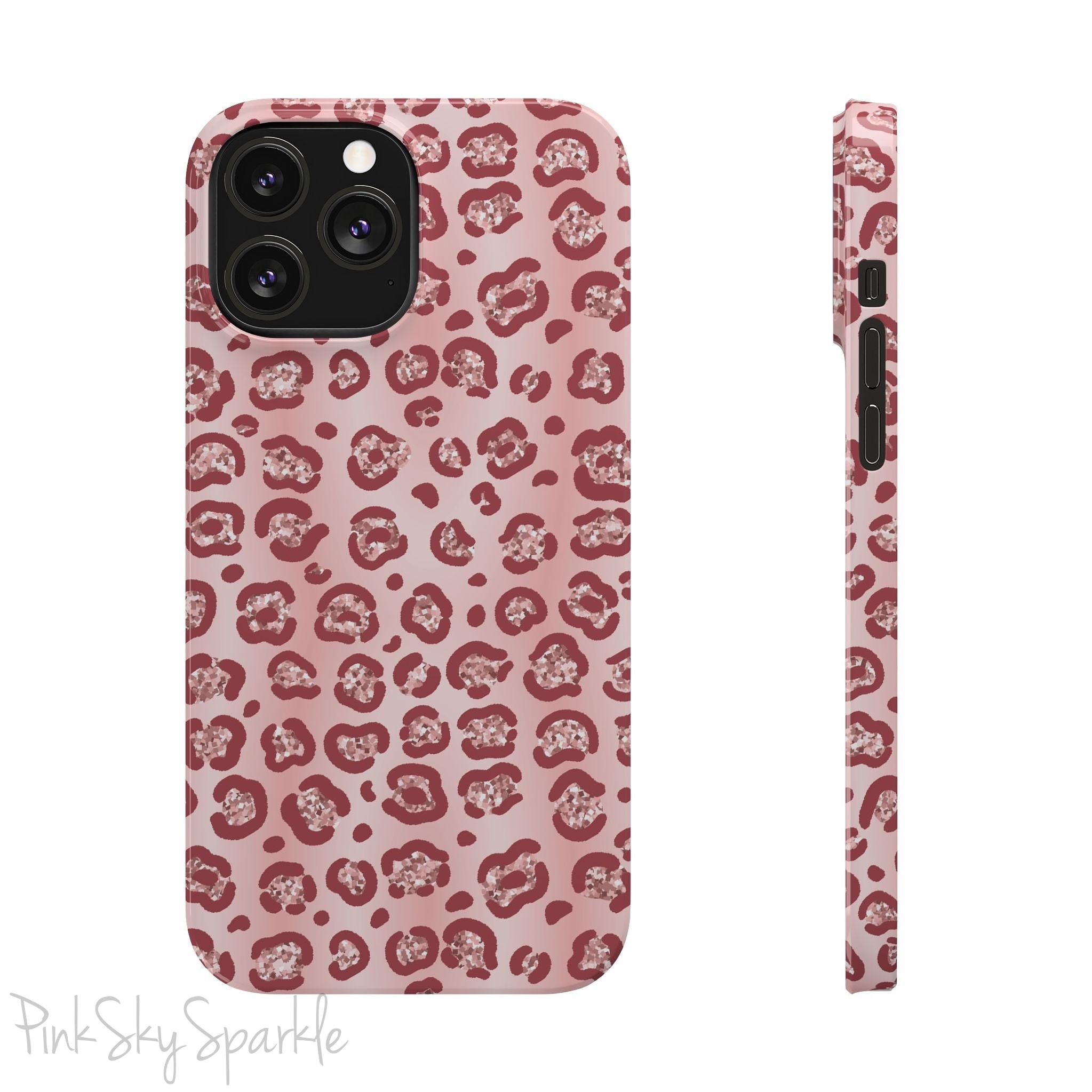 Rose Gold Leopard Slim iPhone Case