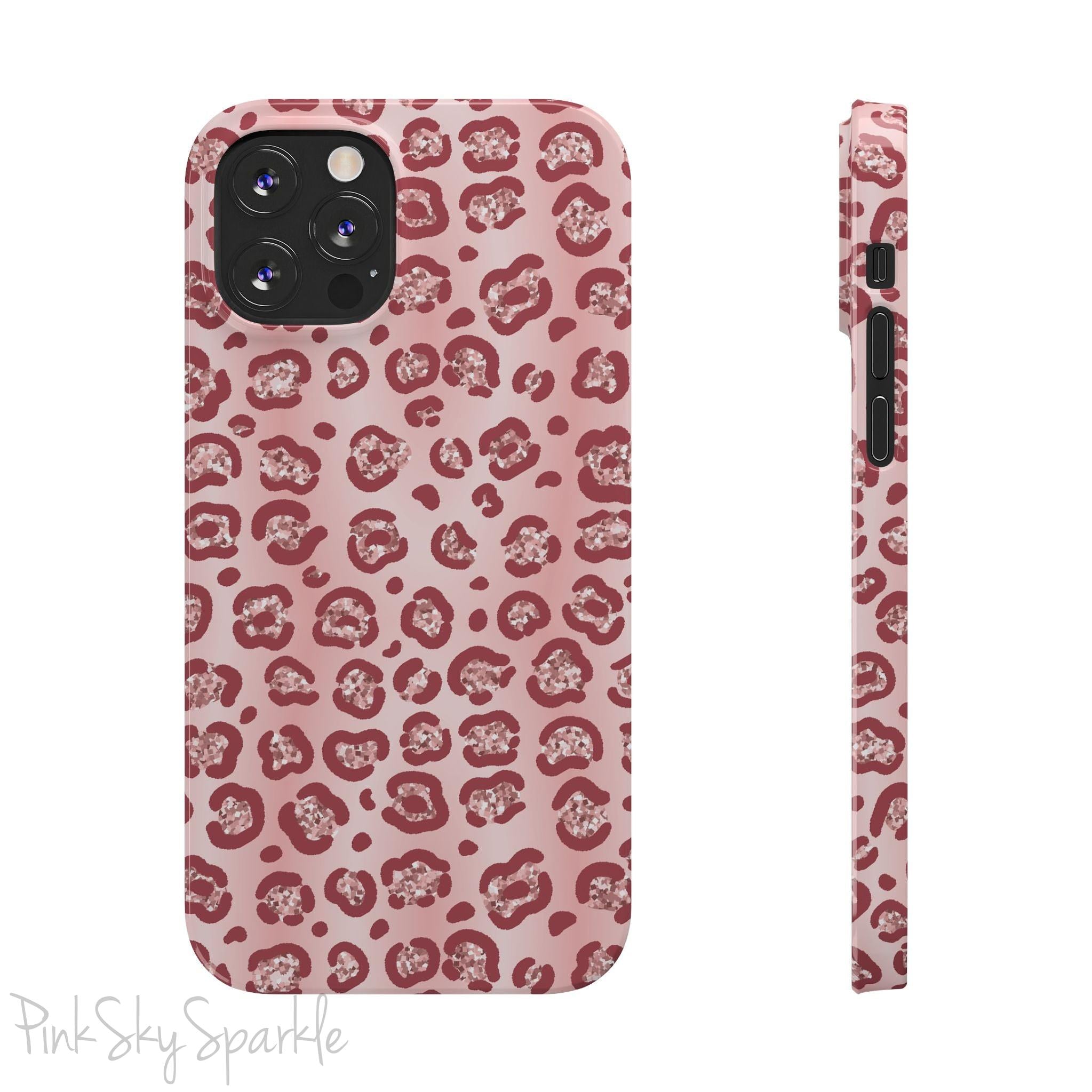 Rose Gold Leopard Slim iPhone Case