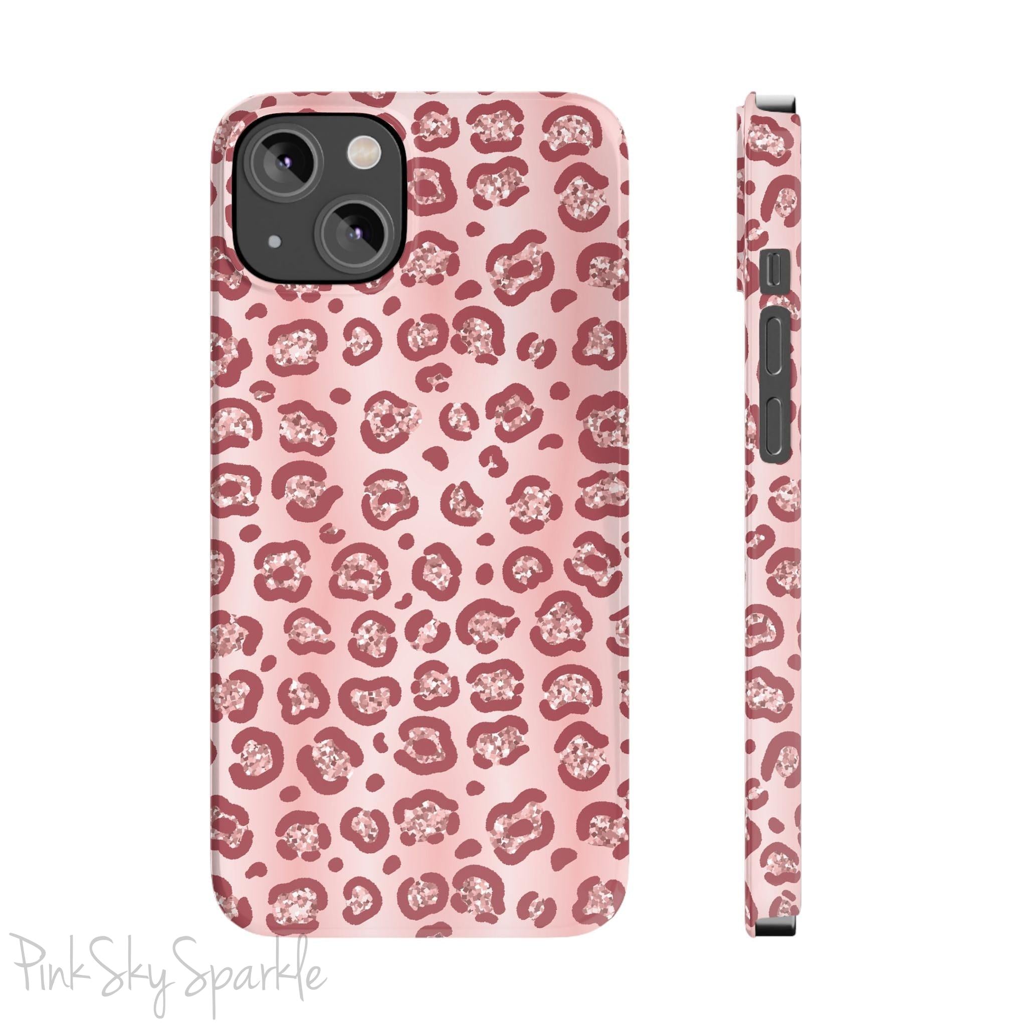 Rose Gold Leopard Slim iPhone Case
