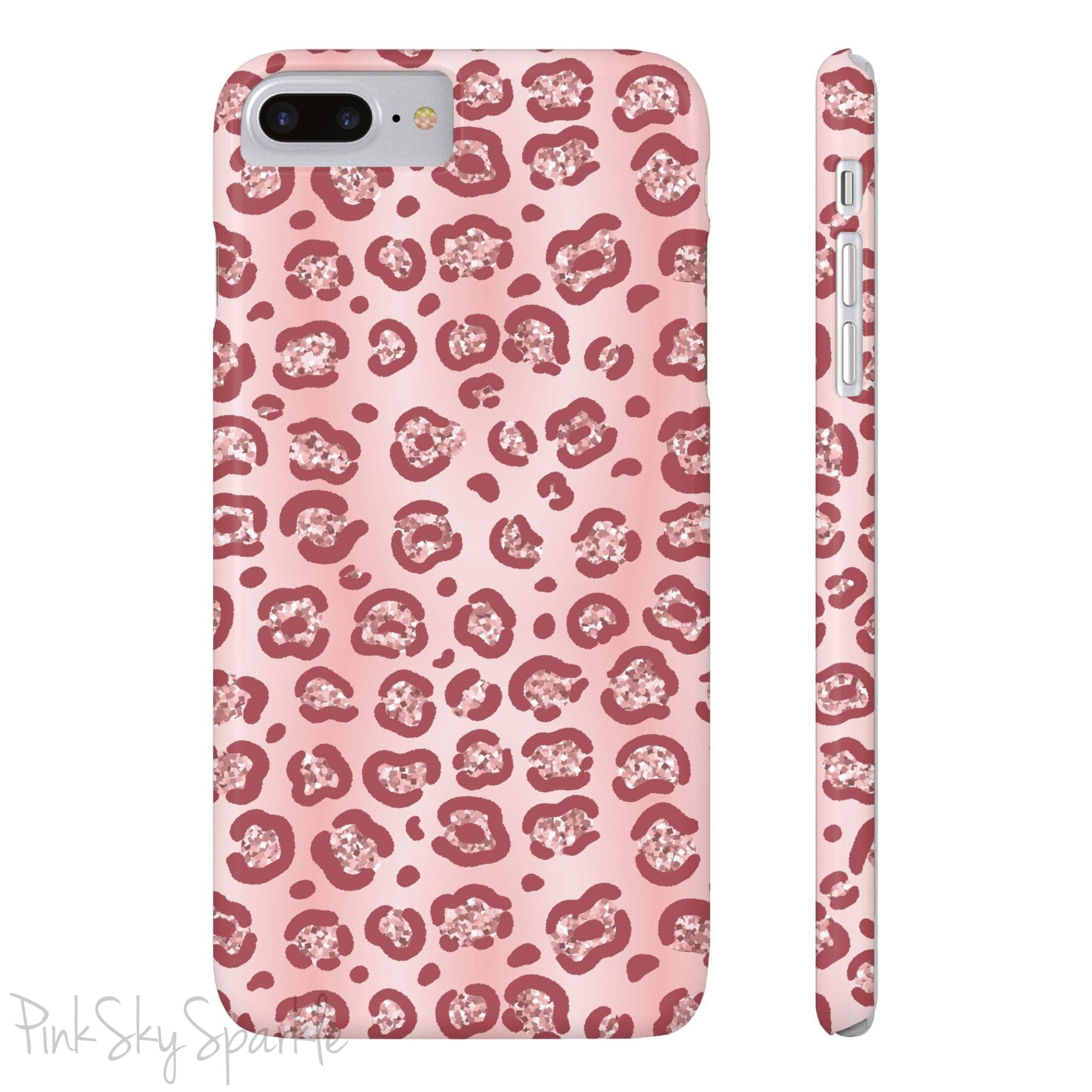 Rose Gold Leopard Slim iPhone Case
