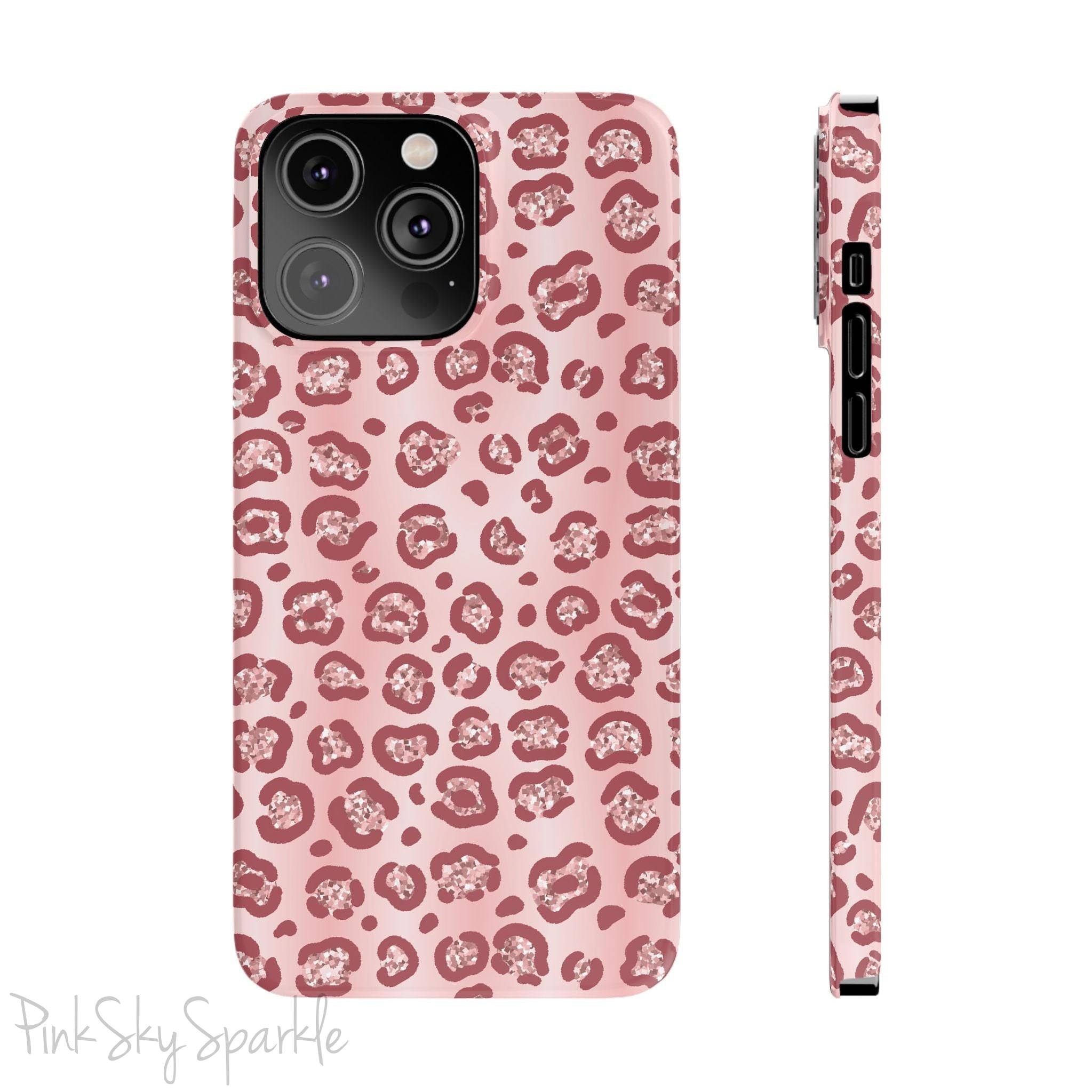 Rose Gold Leopard Slim iPhone Case