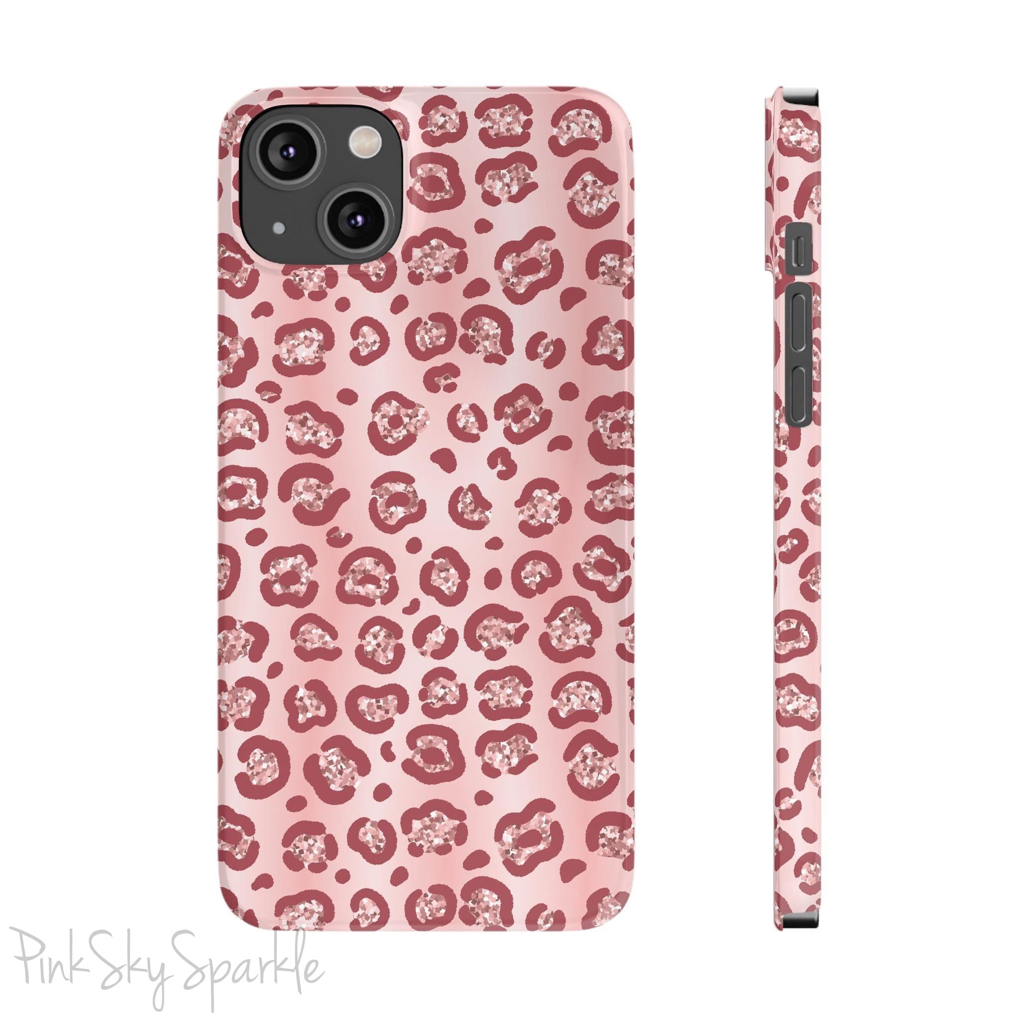 Rose Gold Leopard Slim iPhone Case