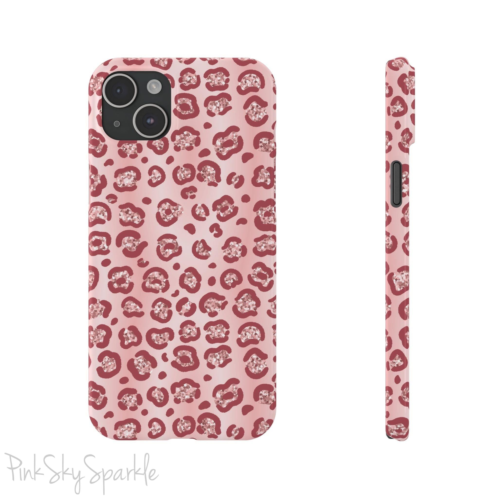 Rose Gold Leopard Slim iPhone Case