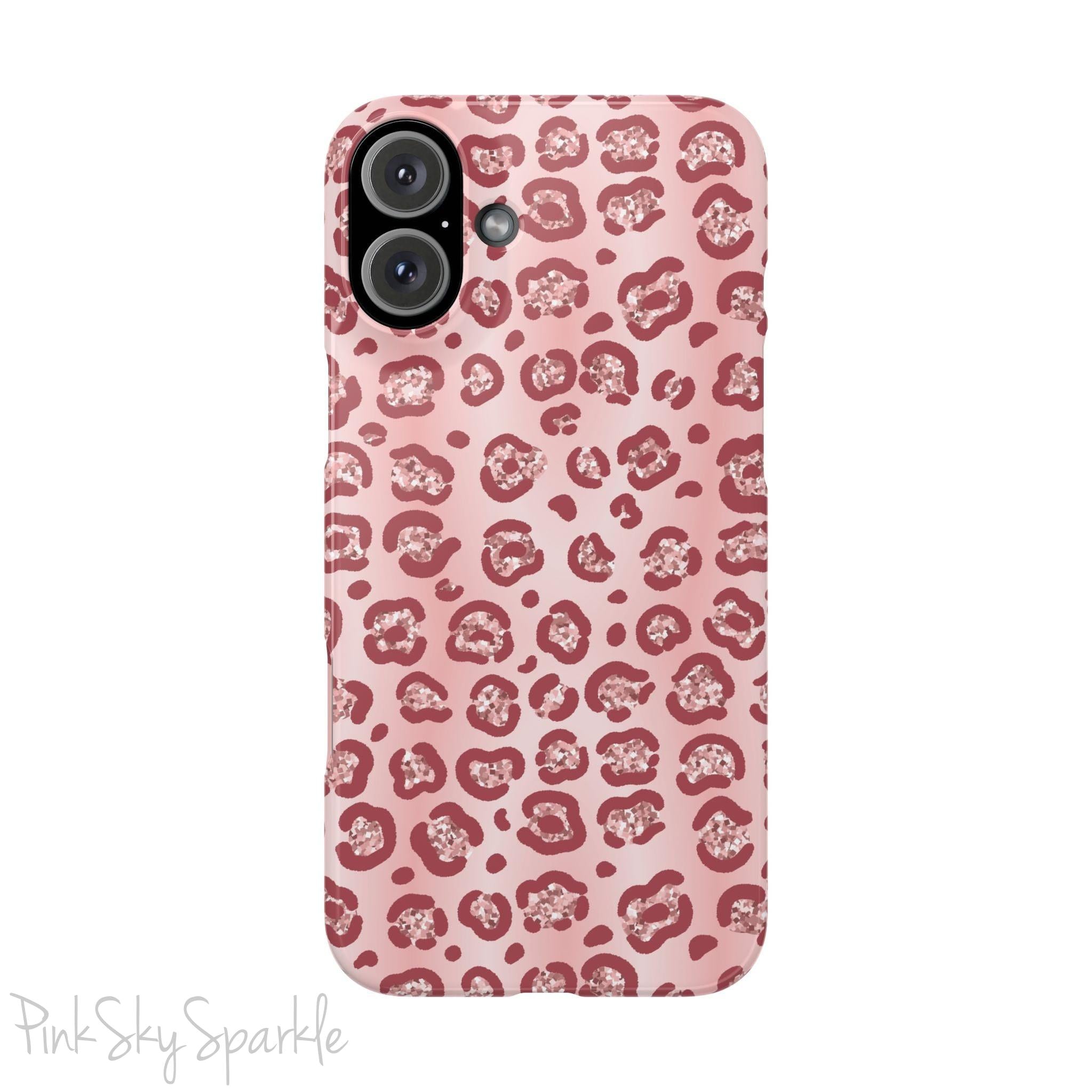 Rose Gold Leopard Slim iPhone Case