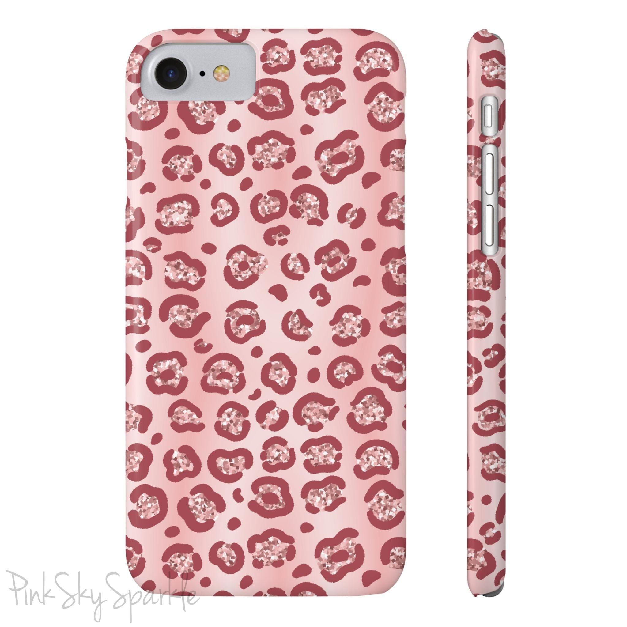 Rose Gold Leopard Slim iPhone Case
