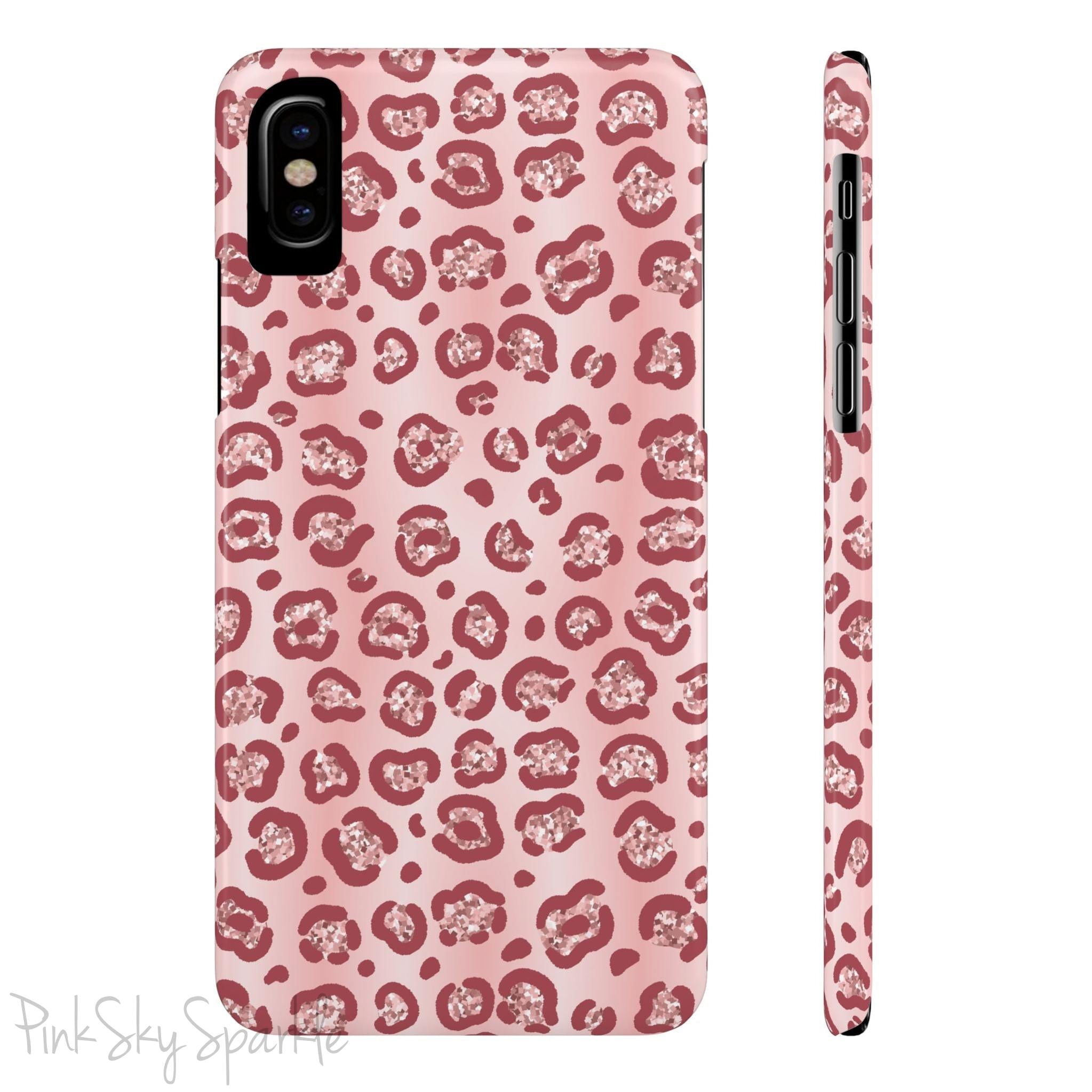Rose Gold Leopard Slim iPhone Case