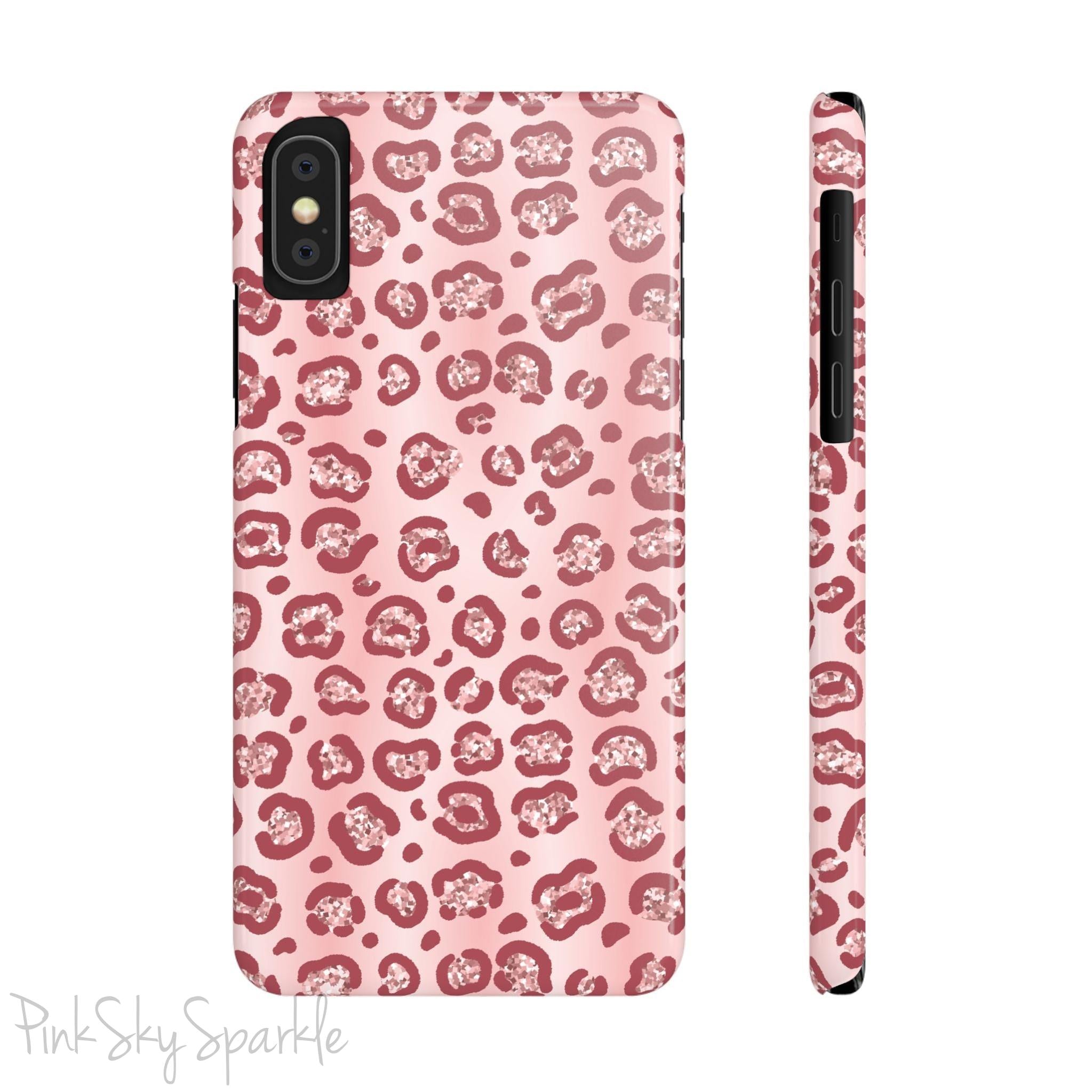 Rose Gold Leopard Slim iPhone Case
