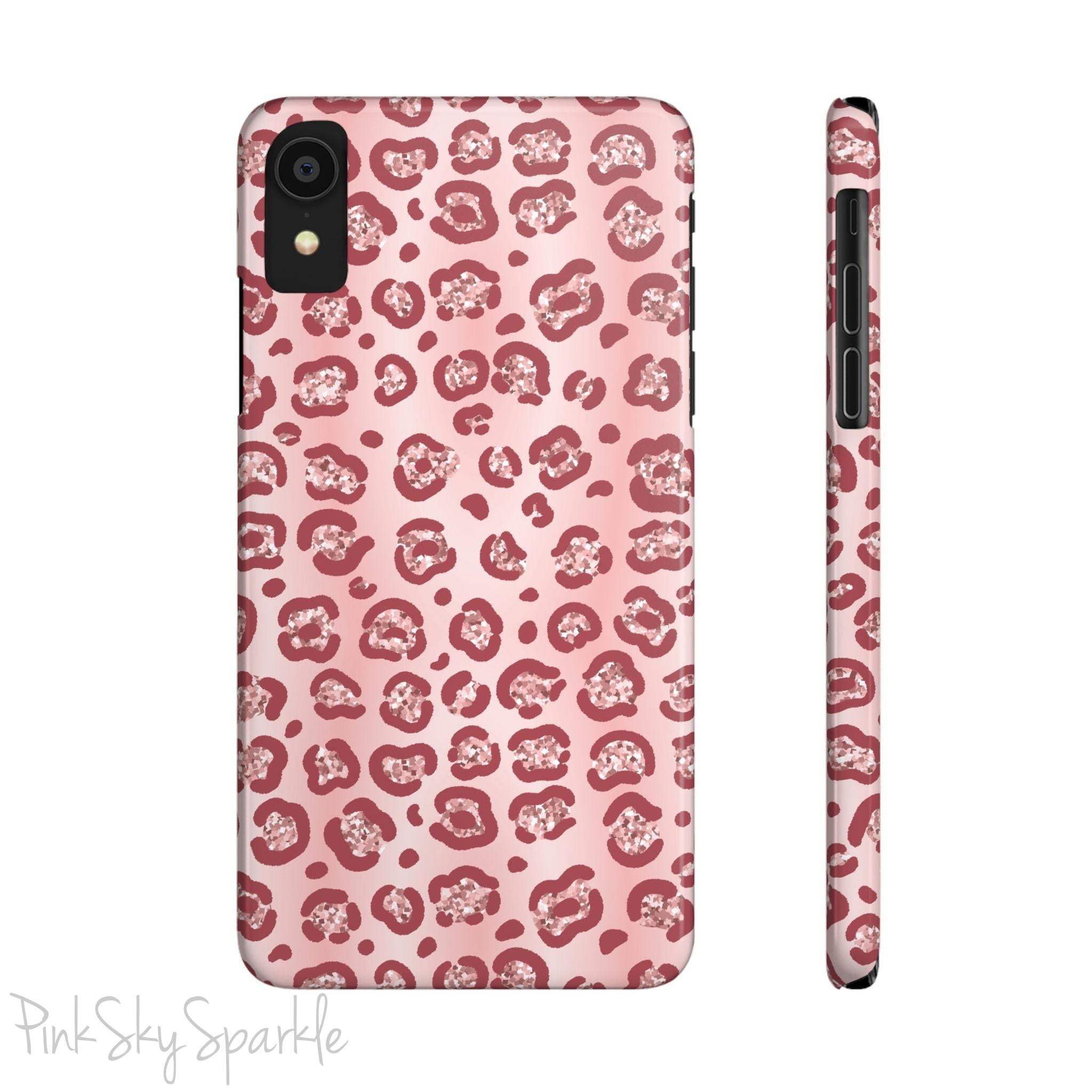Rose Gold Leopard Slim iPhone Case