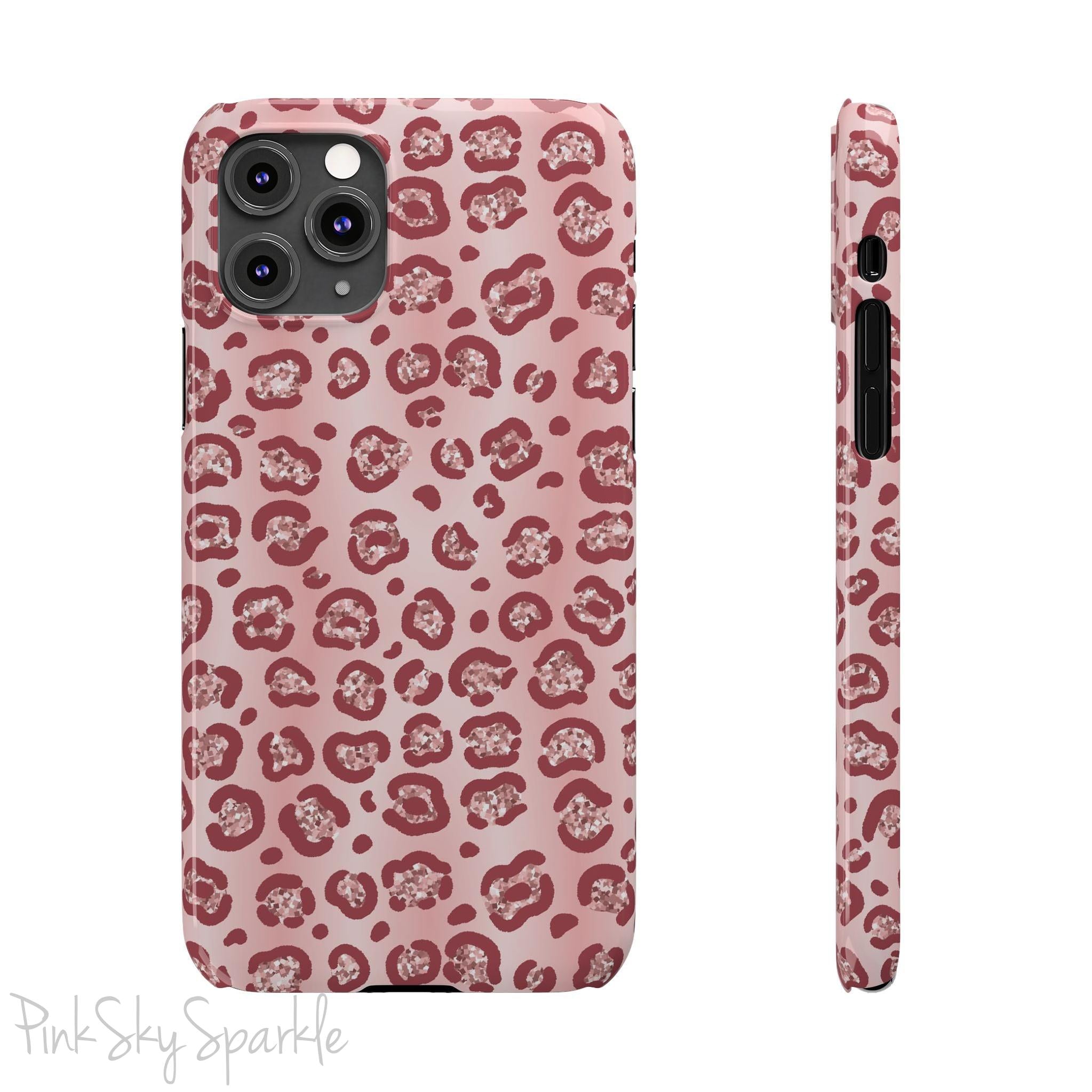 Rose Gold Leopard Slim iPhone Case