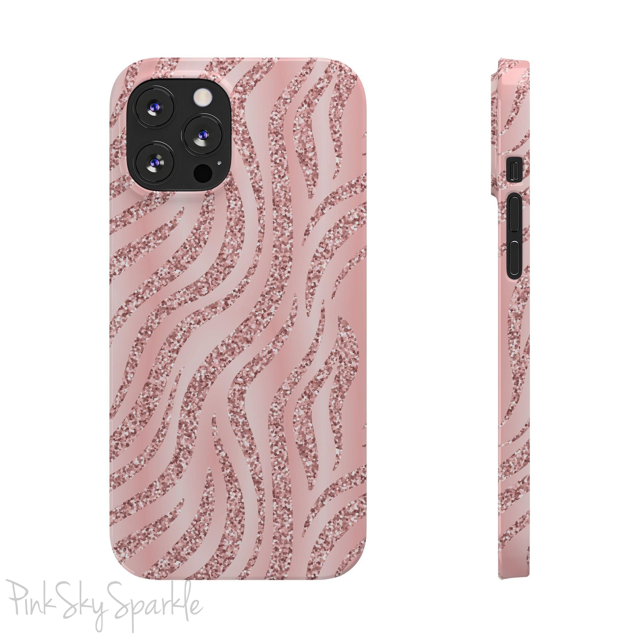 Rose Gold Zebra Slim iPhone Case