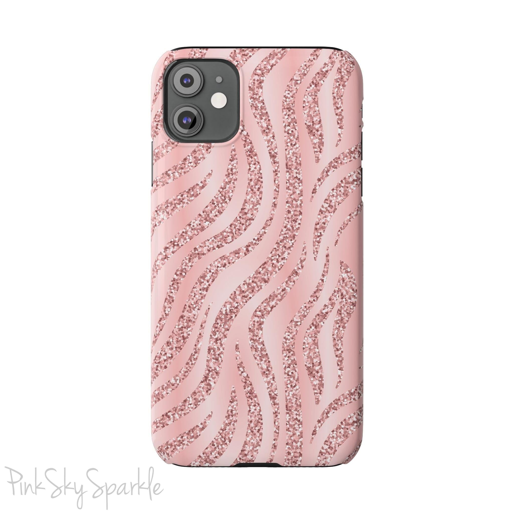Rose Gold Zebra Slim iPhone Case