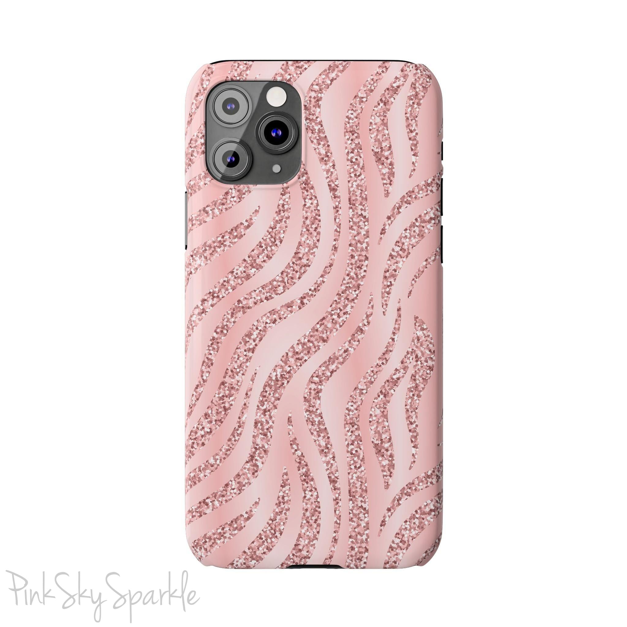 Rose Gold Zebra Slim iPhone Case