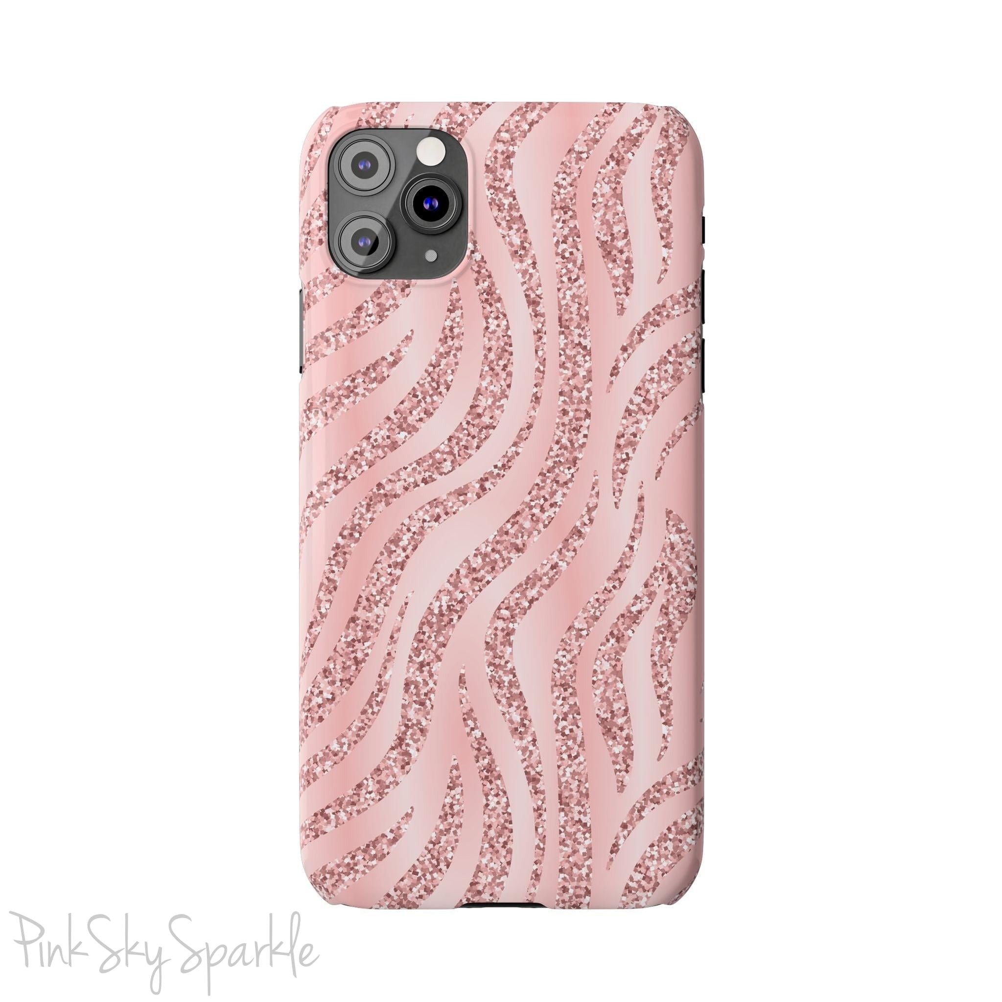 Rose Gold Zebra Slim iPhone Case